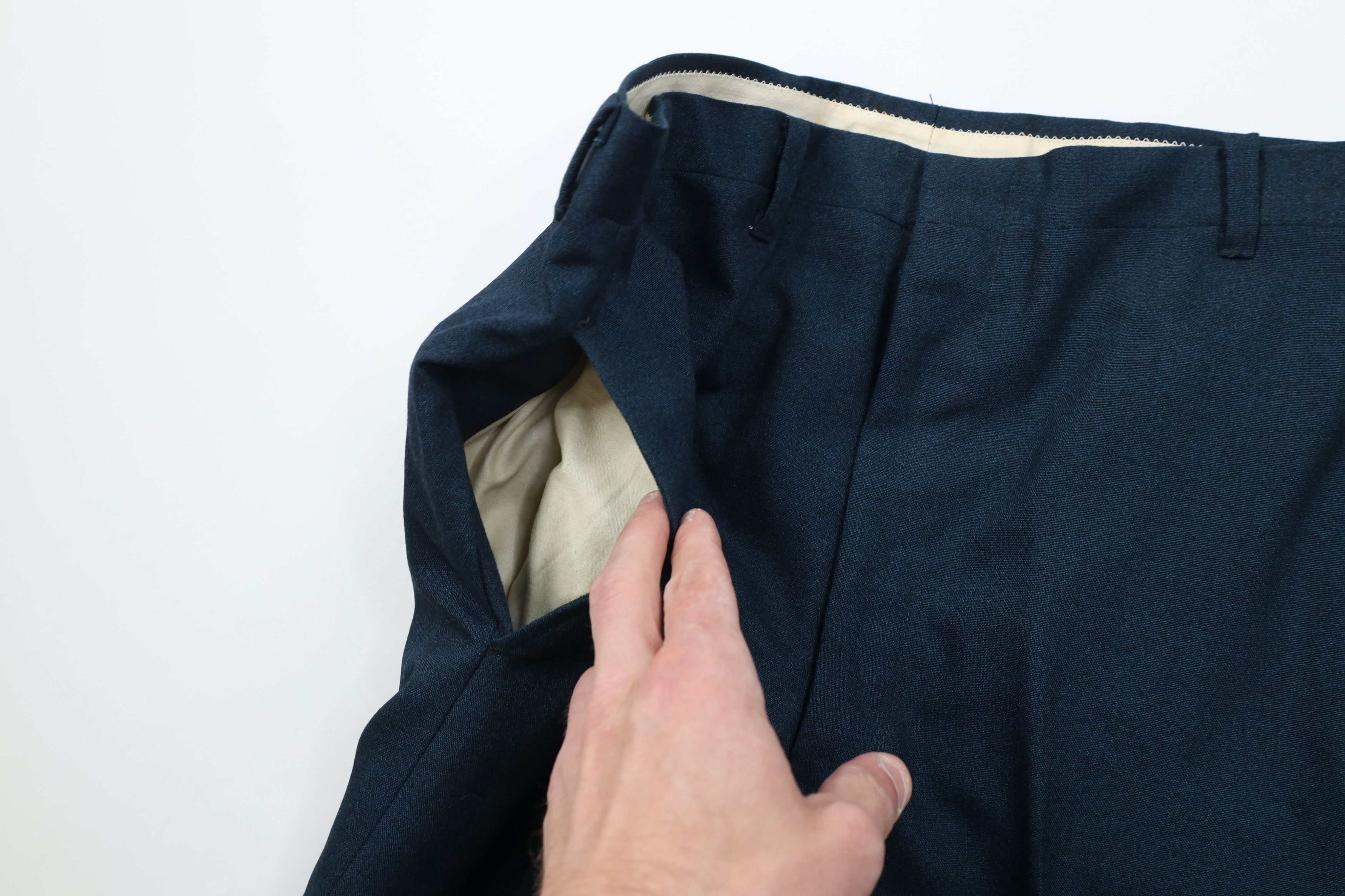 Vintage Vintage 50s Streetwear Regency Wool Knit Chino Pants USA Size US 32 / EU 48 - 7 Thumbnail
