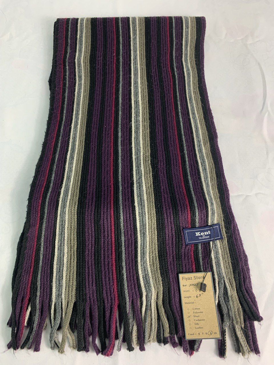 Vintage Kent Stripped Scarf / Muffler / Neckwear Size ONE SIZE - 3 Thumbnail