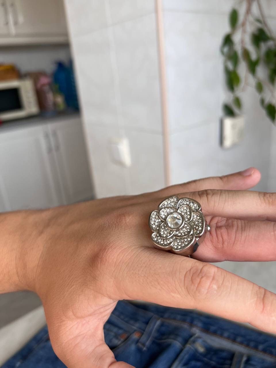 Japanese Brand × Vintage Vintage Japanese style futuristic Watch Chrome Ring Crystal Size ONE SIZE - 9 Thumbnail