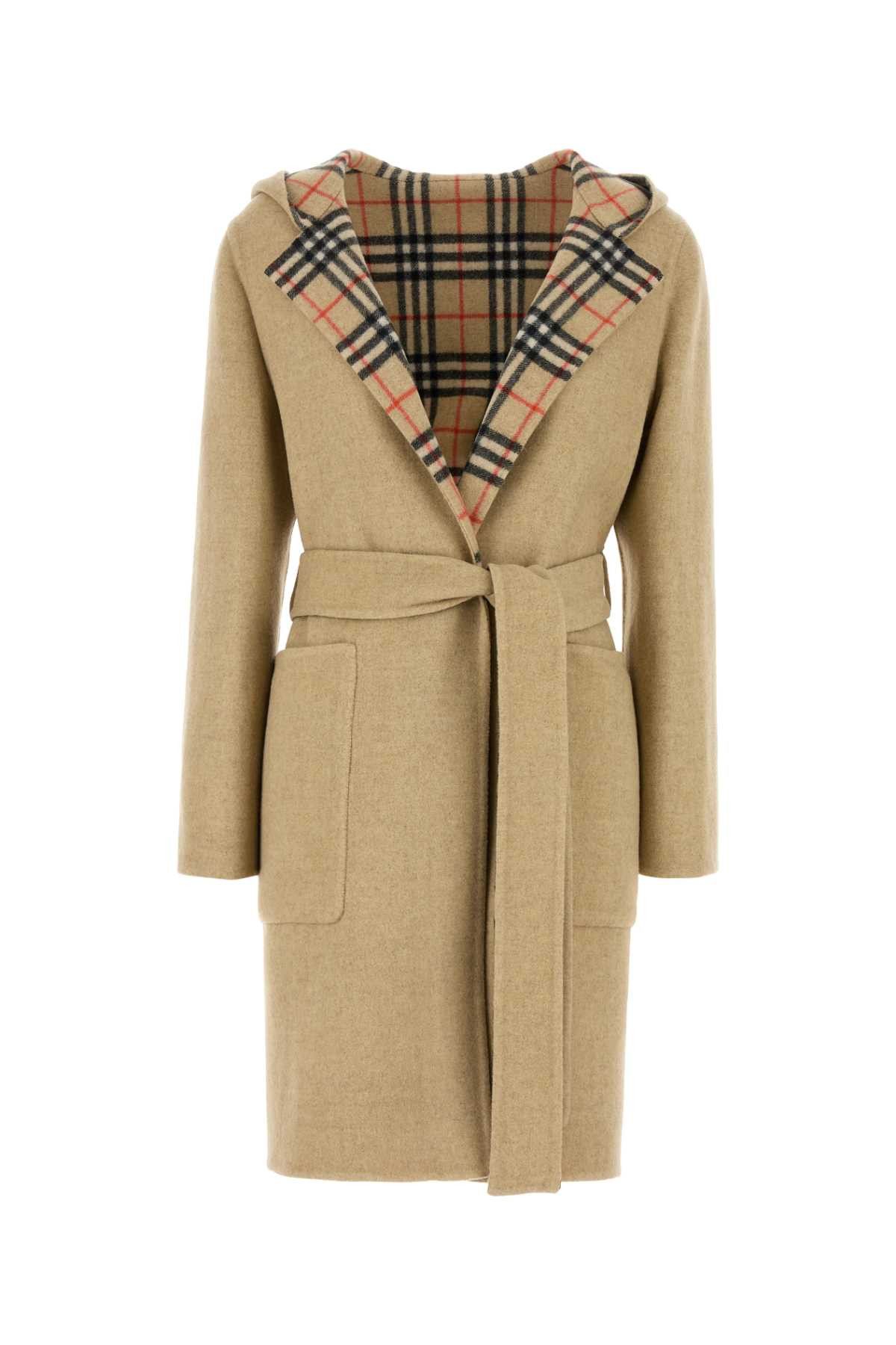 Burberry Beige Wool Reversible Coat Size S / US 4 / IT 40 - 1 Thumbnail