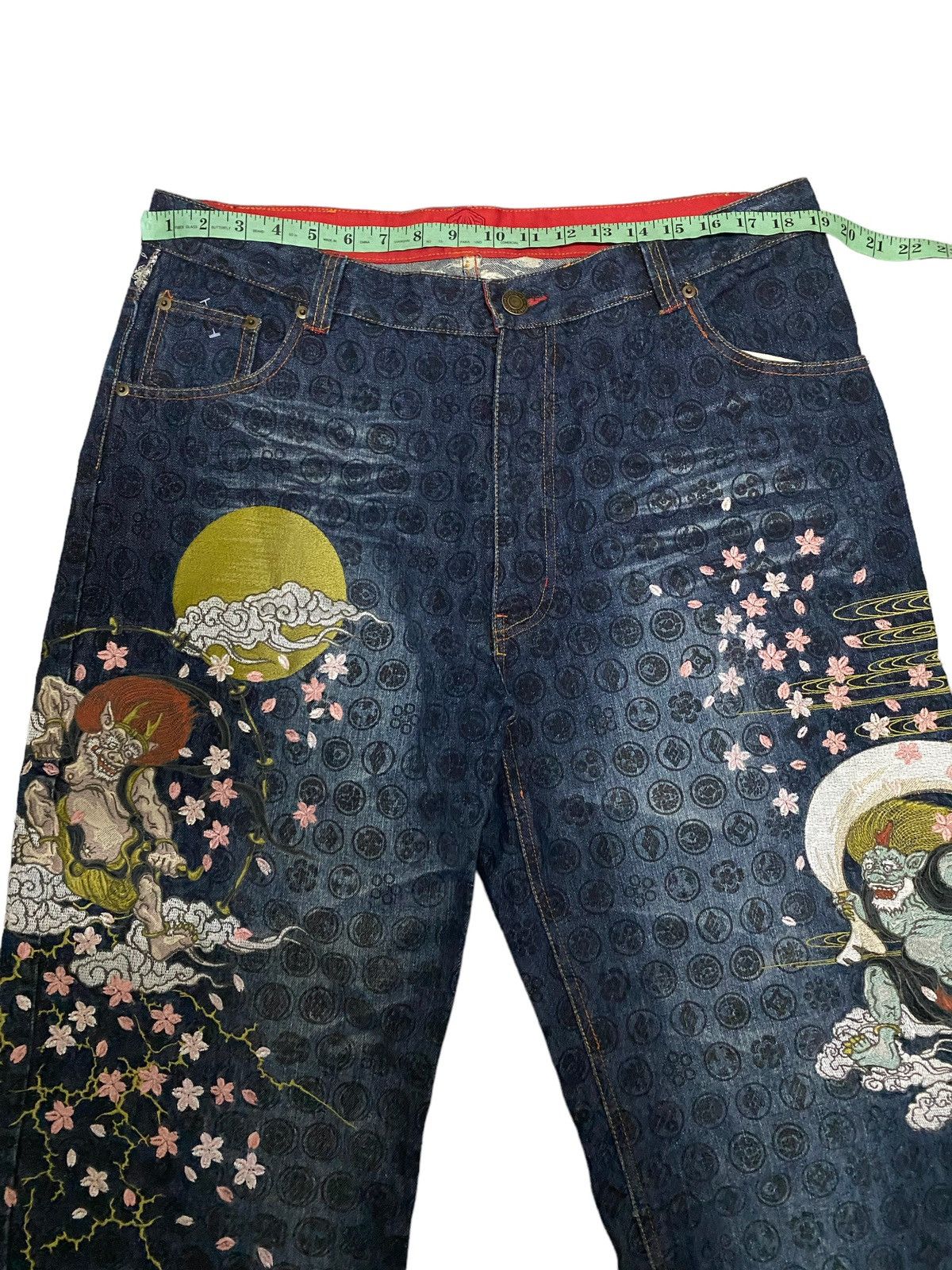 Vintage vintage The Japanese Tradition Embroided Denim Jeans Size US 38 / EU 54 - 14 Thumbnail