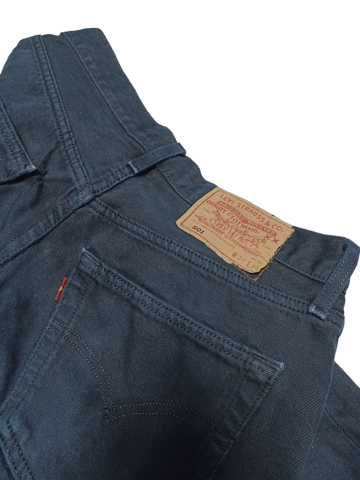 Levi's Vintage Clothing DISTRESSED 90S LEVIS 501 W31 L30 HEAVY COTTON JEANS VINTAGE Size US 31 - 4 Thumbnail