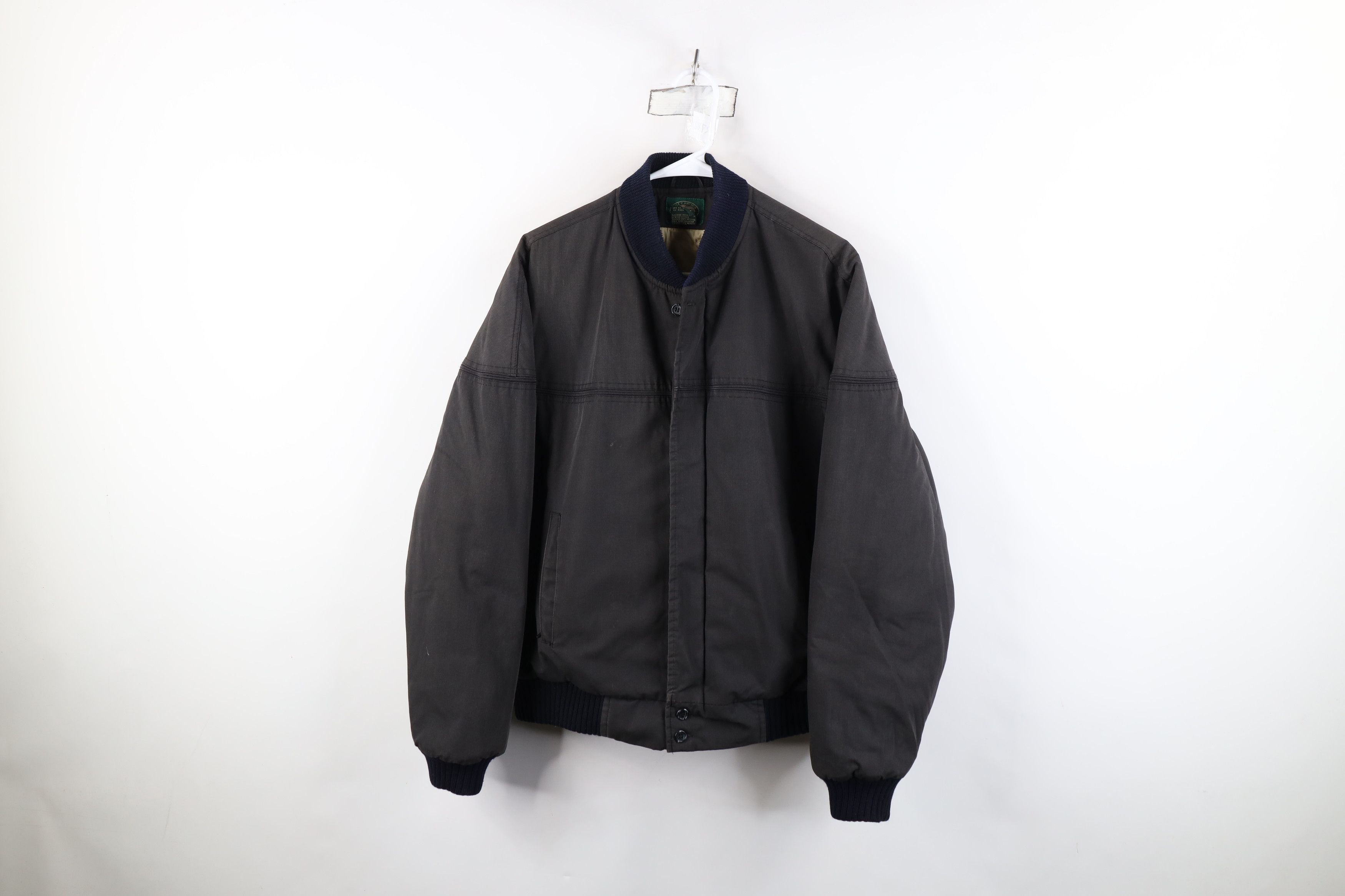 Vintage Vintage 80s 90s Streetwear Full Zip Bomber Jacket Black Size US L / EU 52-54 / 3 - 1 Thumbnail