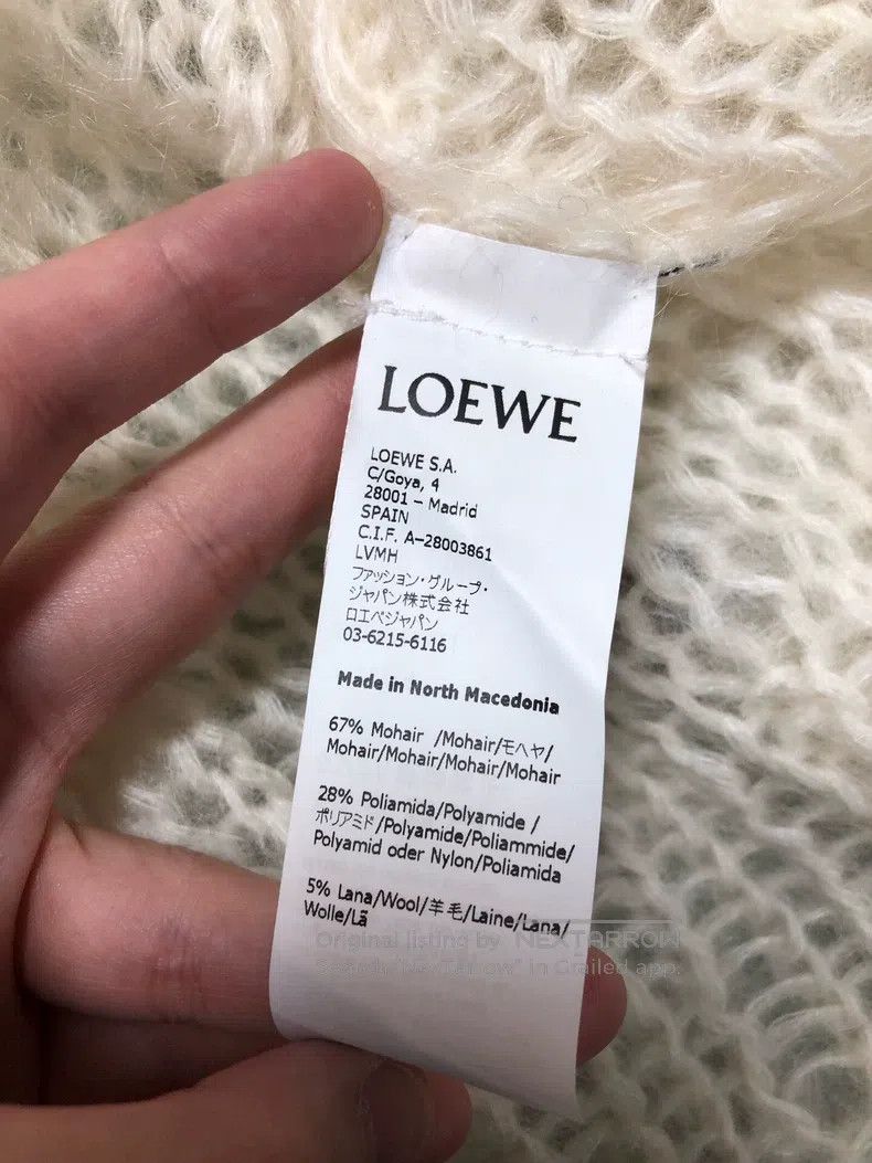 Loewe Loewe Beige logo single-breasted knit cardigan Size S / US 4 / IT 40 - 4 Thumbnail