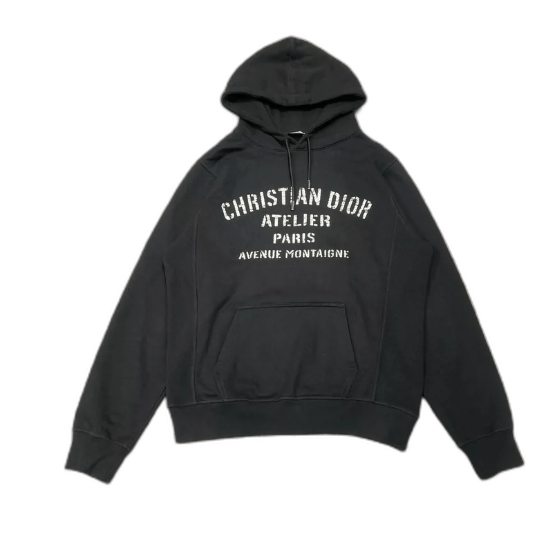 Dior Christian Dior Black Logo Hooded Sweatshirt-2505 Size US S / EU 44-46 / 1 - 1 Thumbnail