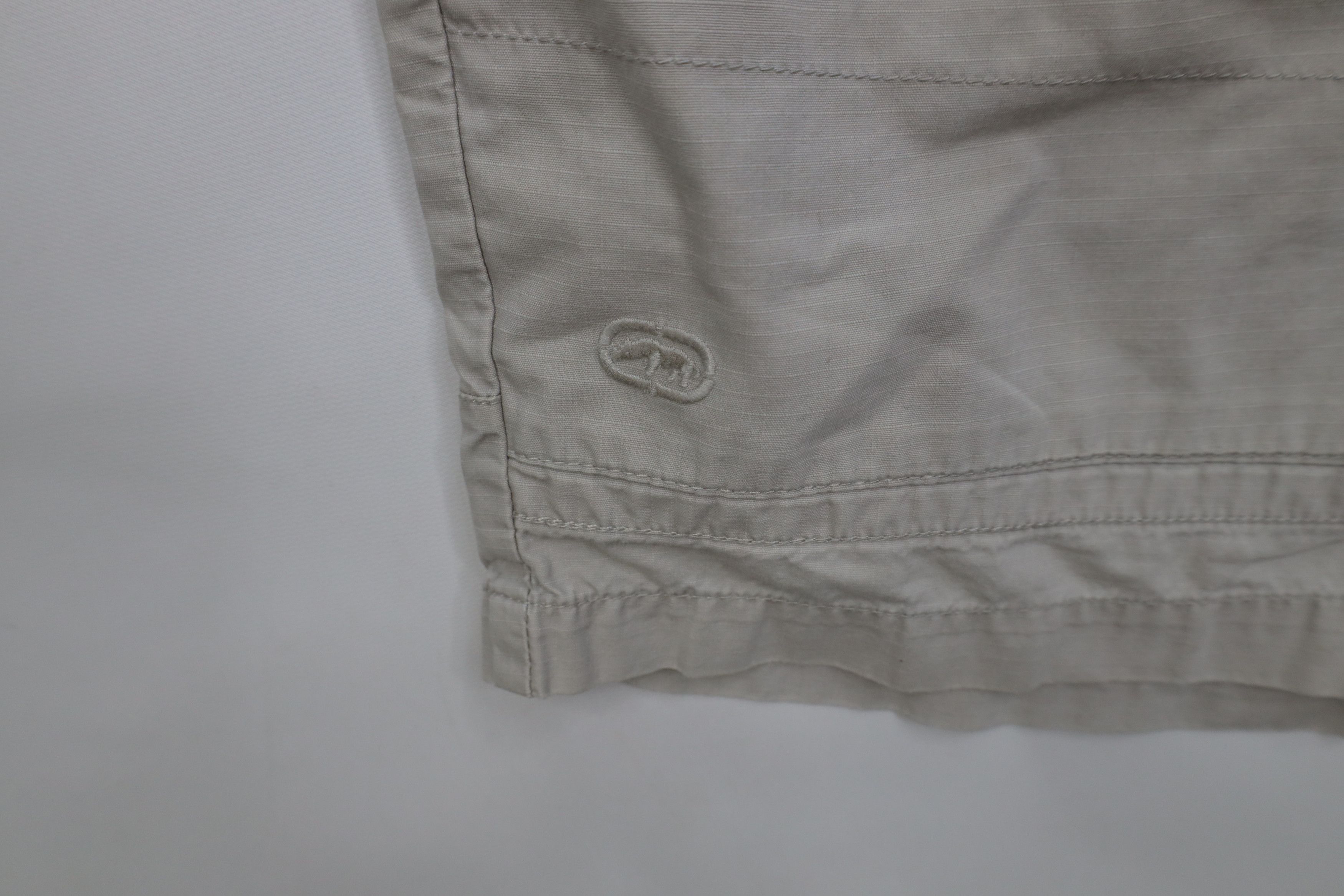 Ecko Unltd. Vintage 90s Y2K Ecko Baggy Ripstop Cargo Shorts Beige Cotton Size US 38 / EU 54 - 6 Thumbnail