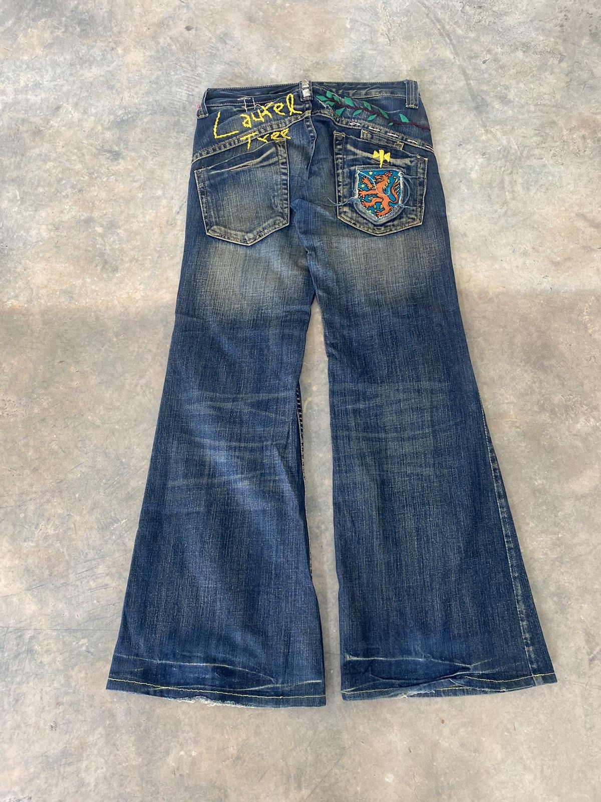 Flare ☠️ Drive Jeans Mud Wash Punk Grunge Lgb