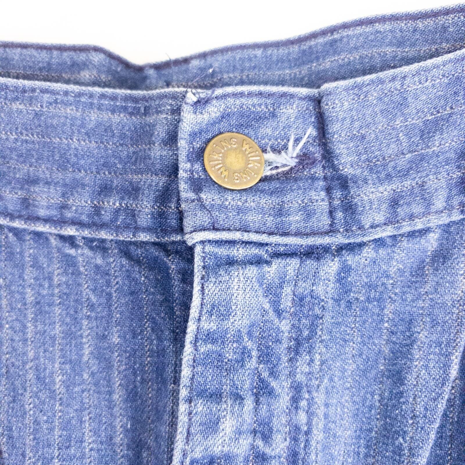 Other Wilkins Rumble Seat Vintage Blue Striped Jeans Womens 28 Size 28" / US 6 / IT 42 - 6 Thumbnail