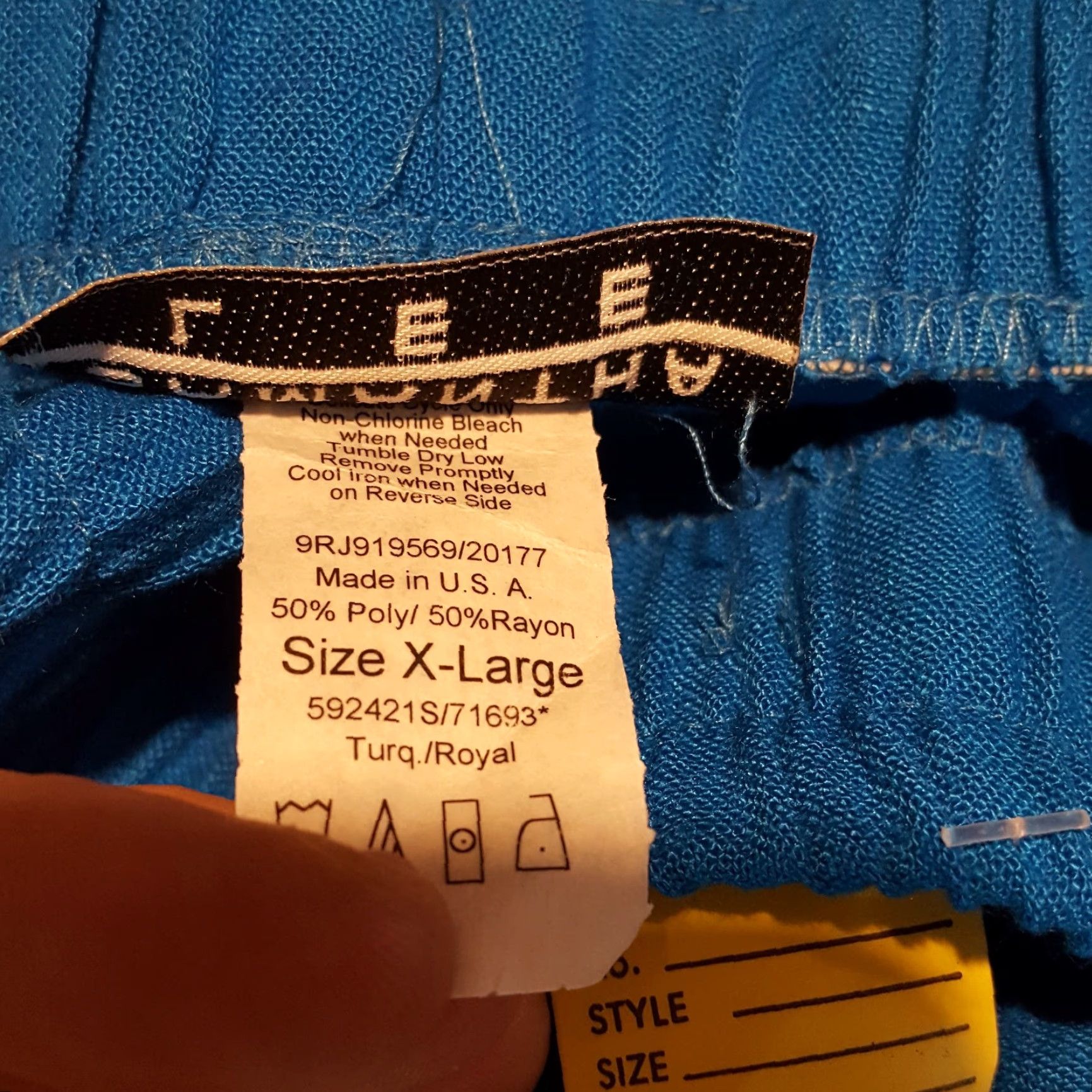 Vintage Vintage Samantha Lee Womens XL Relaxed Blue 80s Stretch Waist Pant Pants Pockets High Rise Drawstring Lounge Jeans? Size 40" / US 18 - 5 Thumbnail
