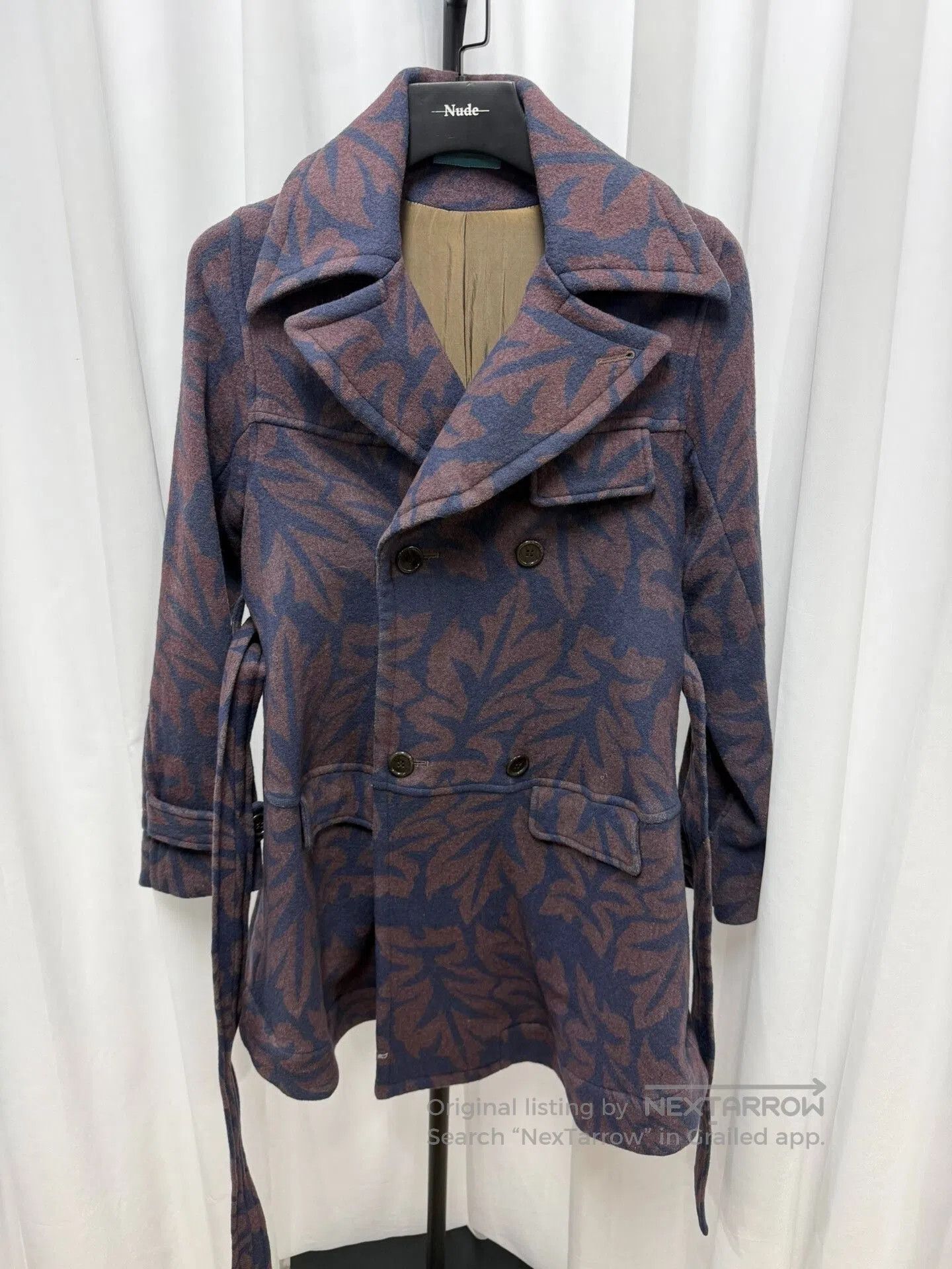 Comme des Garcons Homme Plus Undercower Leaf Patterned Overcoat. Size US M / EU 48-50 / 2 - 1 Thumbnail