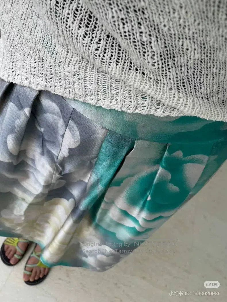 Dries Van Noten Dries Van Noten Silk Printed Midi Skirt Size 25" / US 0 / IT 36 - 7 Thumbnail