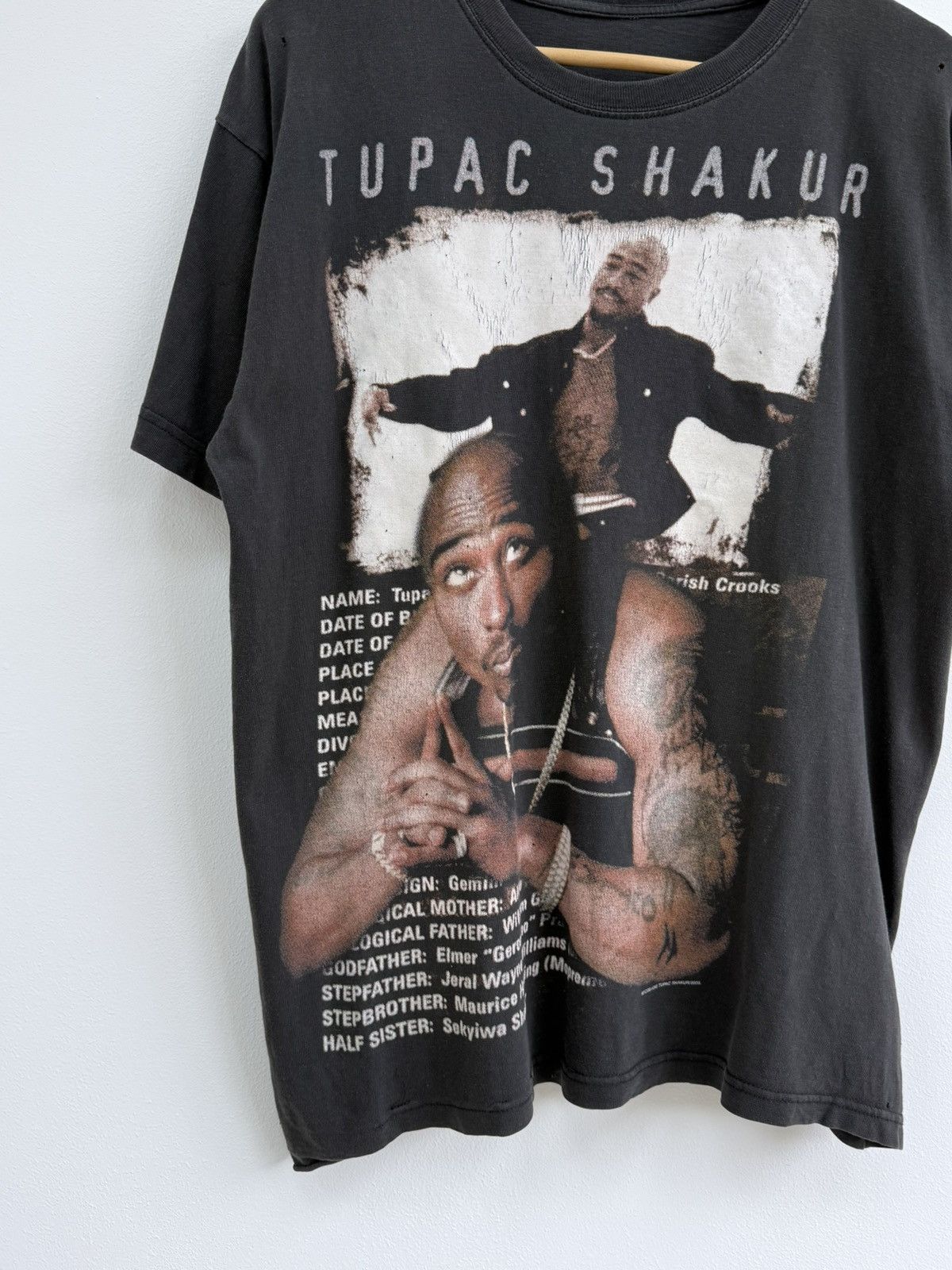 Rap Tees Vintage 2003 Tupac Shakur 2Pac Graphic T-Shirt Size US M / EU 48-50 / 2 - 3 Thumbnail