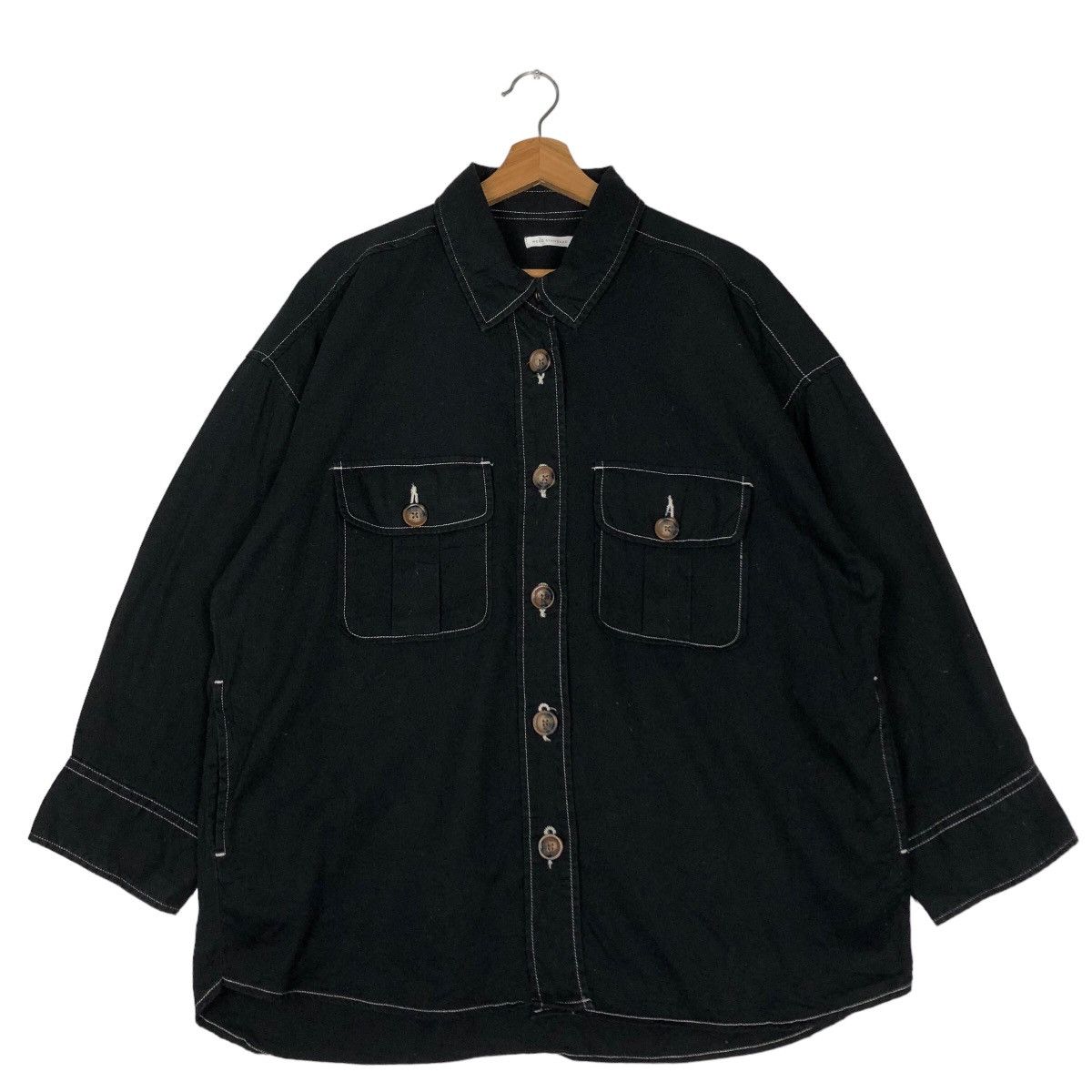Japanese Brand 🔥Vtg Chore Jacket Wego Standard Black Issey Miyake Design Size US L / EU 52-54 / 3 - 1 Thumbnail