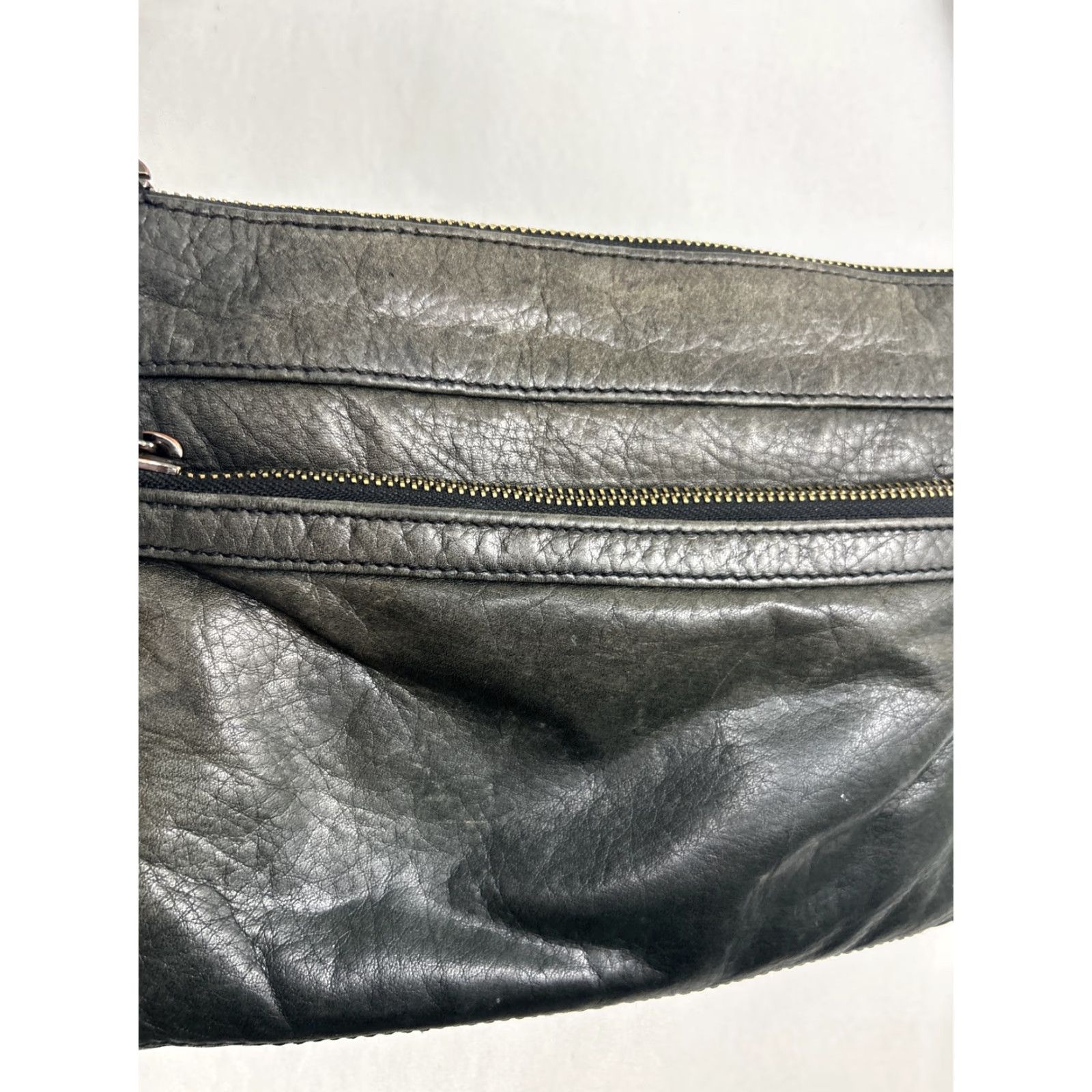Vintage Margot New York crossbody Purse Rectangular Gray Black Leather Adjustable 10x7x1 Size ONE SIZE - 4 Thumbnail