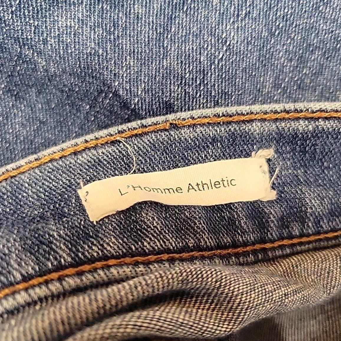 Frame VINTAGE Frame Jeans Mens 33 Faded Blue Denim Athletic Fit Stretch Casual LMHA785 Size US 33 - 7 Thumbnail
