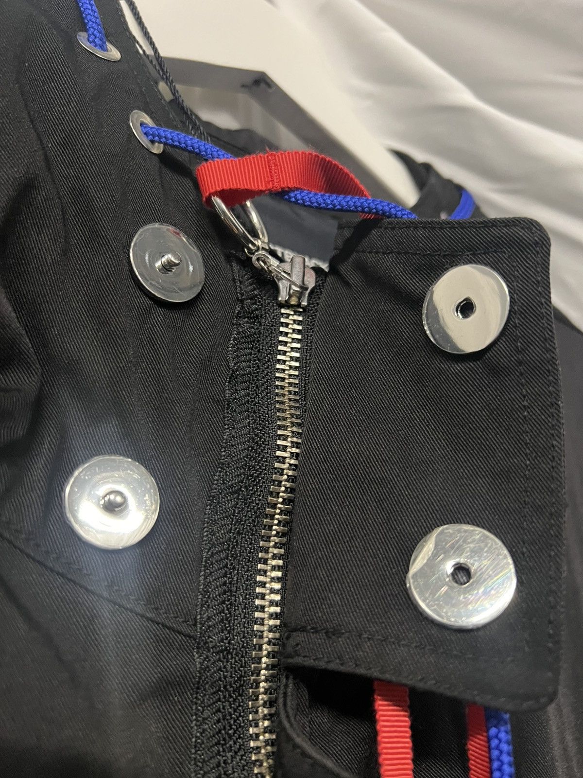 Japanese Brand Almost Black Contrast Drawcord Jacket Size US S / EU 44-46 / 1 - 4 Thumbnail