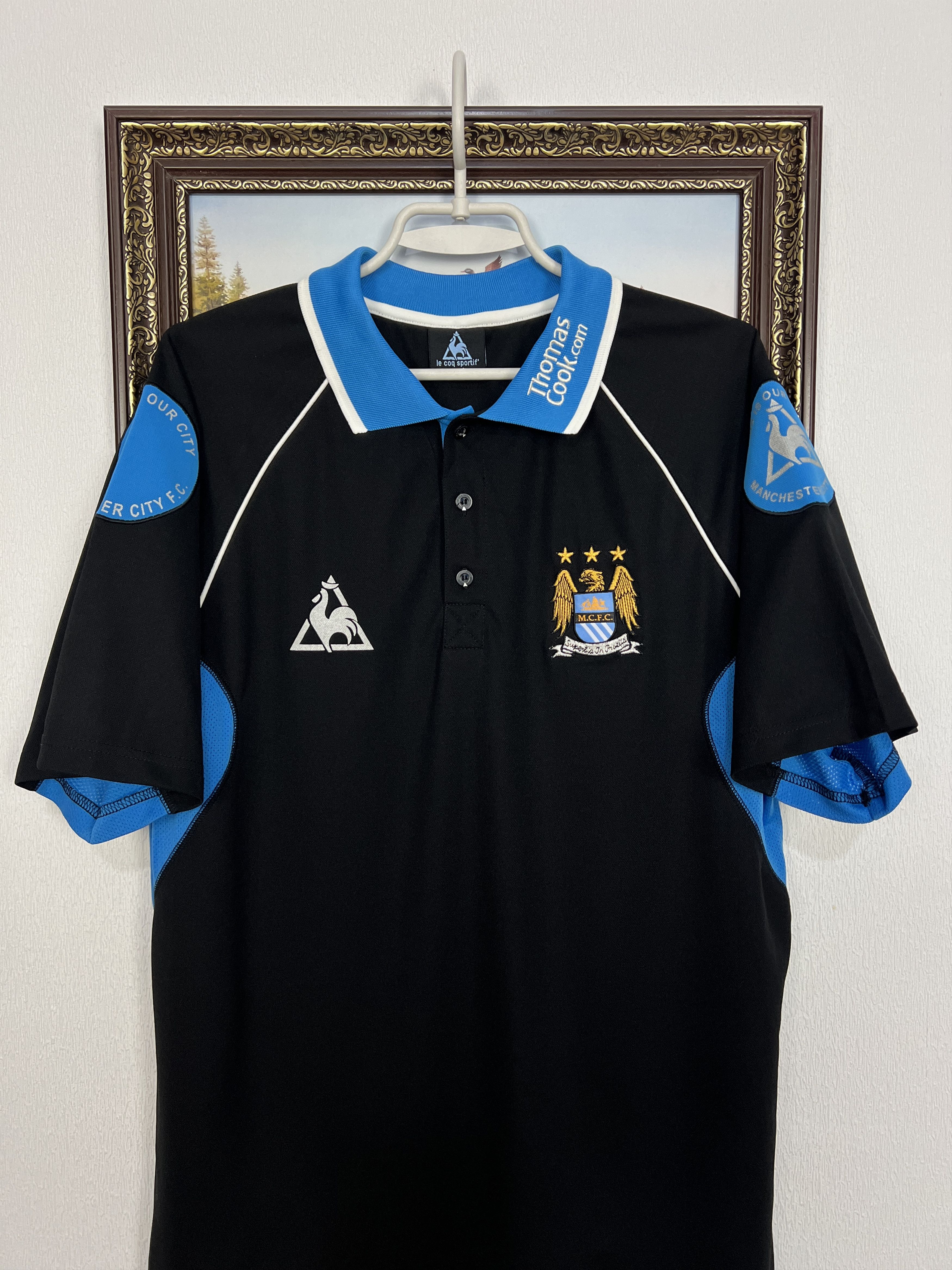 Le Coq Sportif Le Coq Sportif Manchester City Football Polo Shirt Jersey Size US XL / EU 56 / 4 - 2 Thumbnail