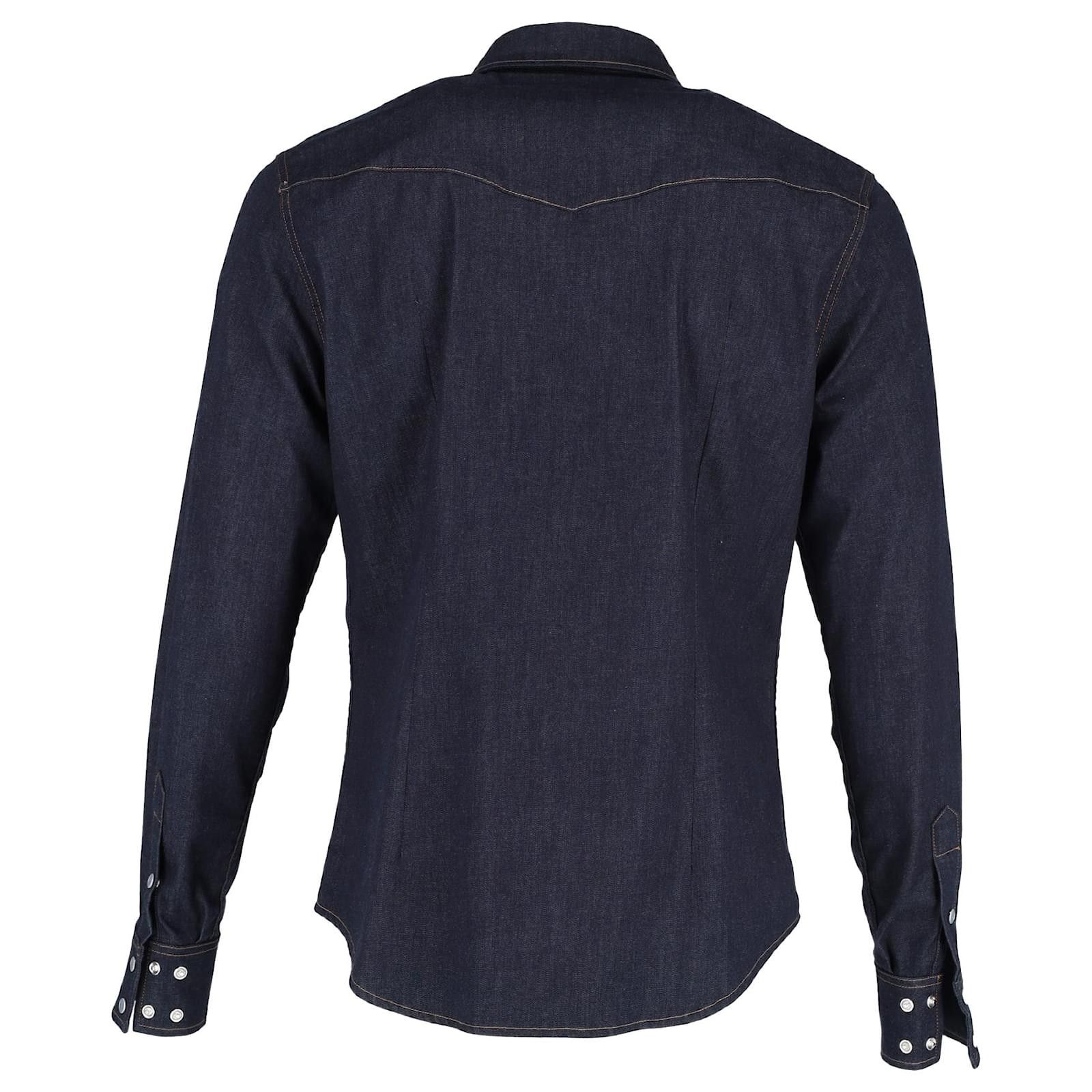 Dolce & Gabbana o1y0125 Denim Shirt in Blue Size US XL / EU 56 / 4 - 2 Thumbnail