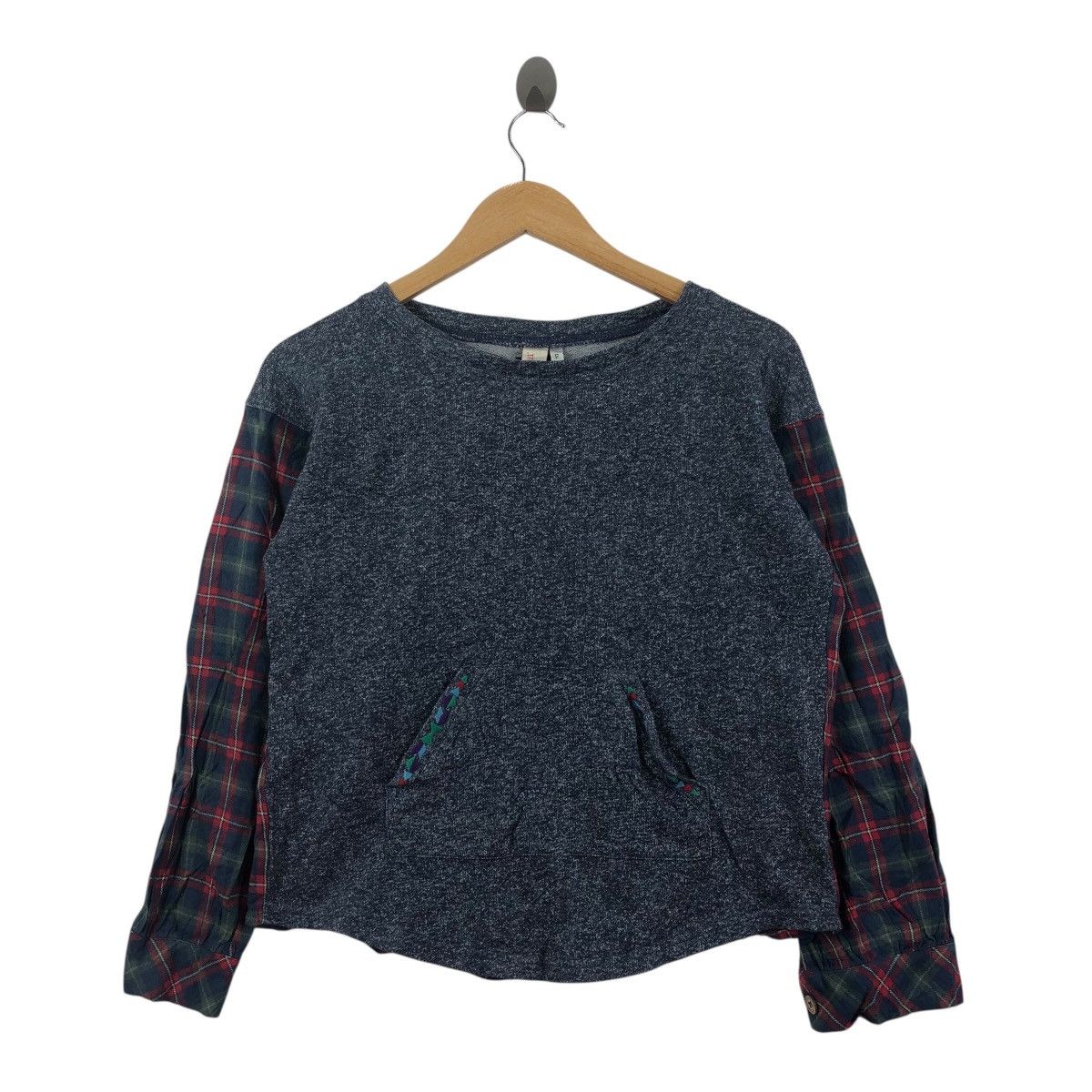 Vintage TITICACA Pocket Warmer Checked Plaids Sweatshirt Size US S / EU 44-46 / 1 - 1 Thumbnail