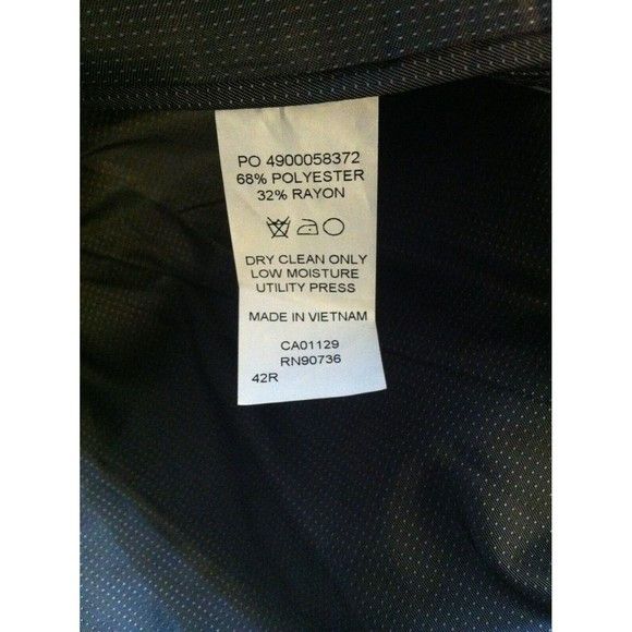Sean John SEAN JOHN MEN'S NEW 68%PLYSTR 32%RAYON COAT BLAZER SIZE:42R Size 42R - 7 Thumbnail