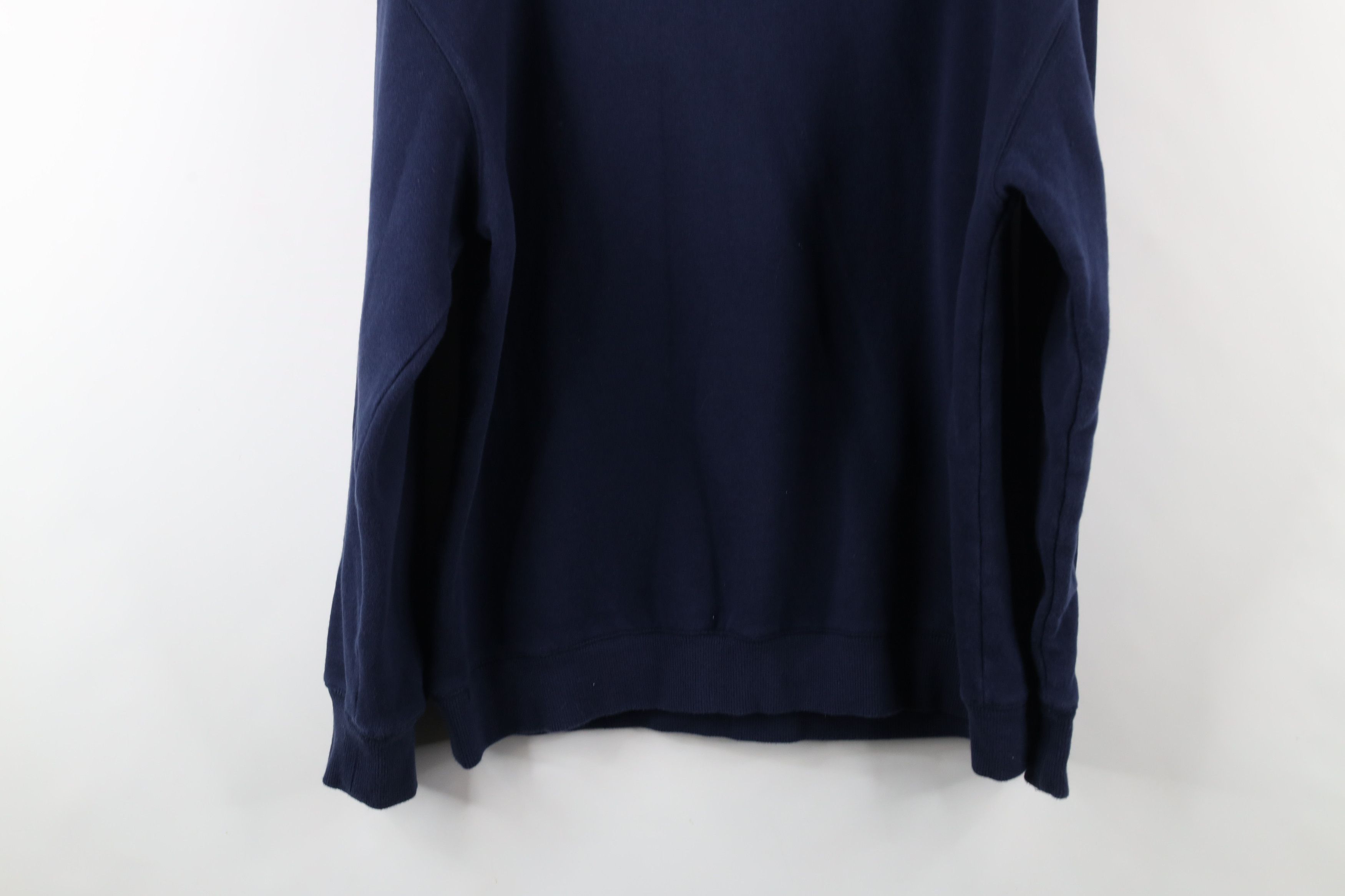 Fila × Vintage Vintage 90s Fila Box Logo Crewneck Sweatshirt Navy Blue Size US L / EU 52-54 / 3 - 8 Thumbnail