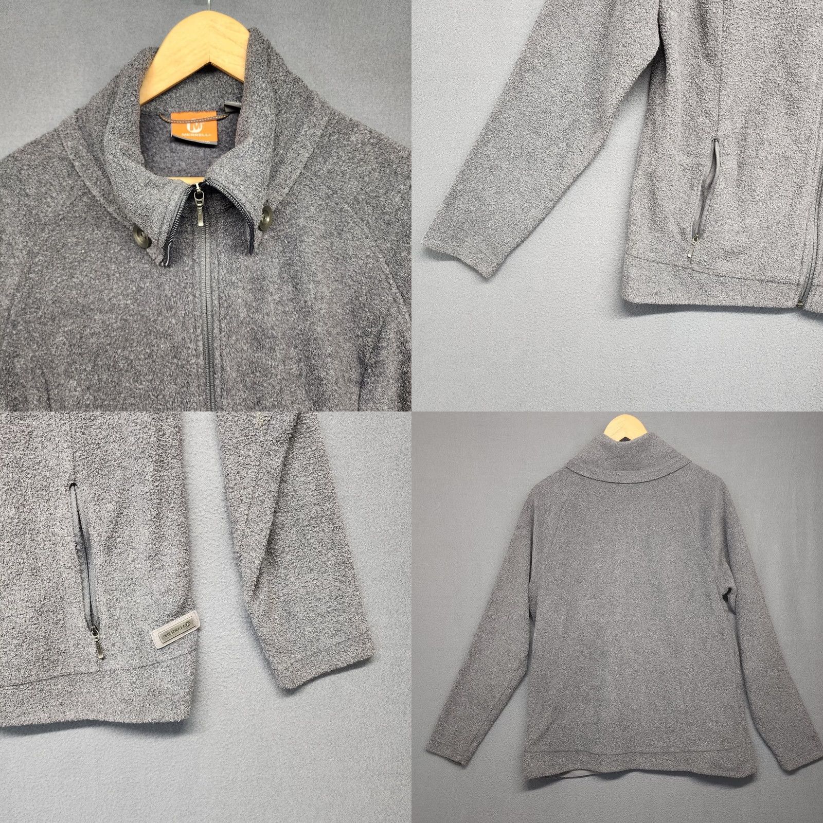 Merrell Merrell Jacket Mens XL Grey Full Zip Pockets Fleece Outdoors Hiking Gorpcore Size US XL / EU 56 / 4 - 9 Thumbnail