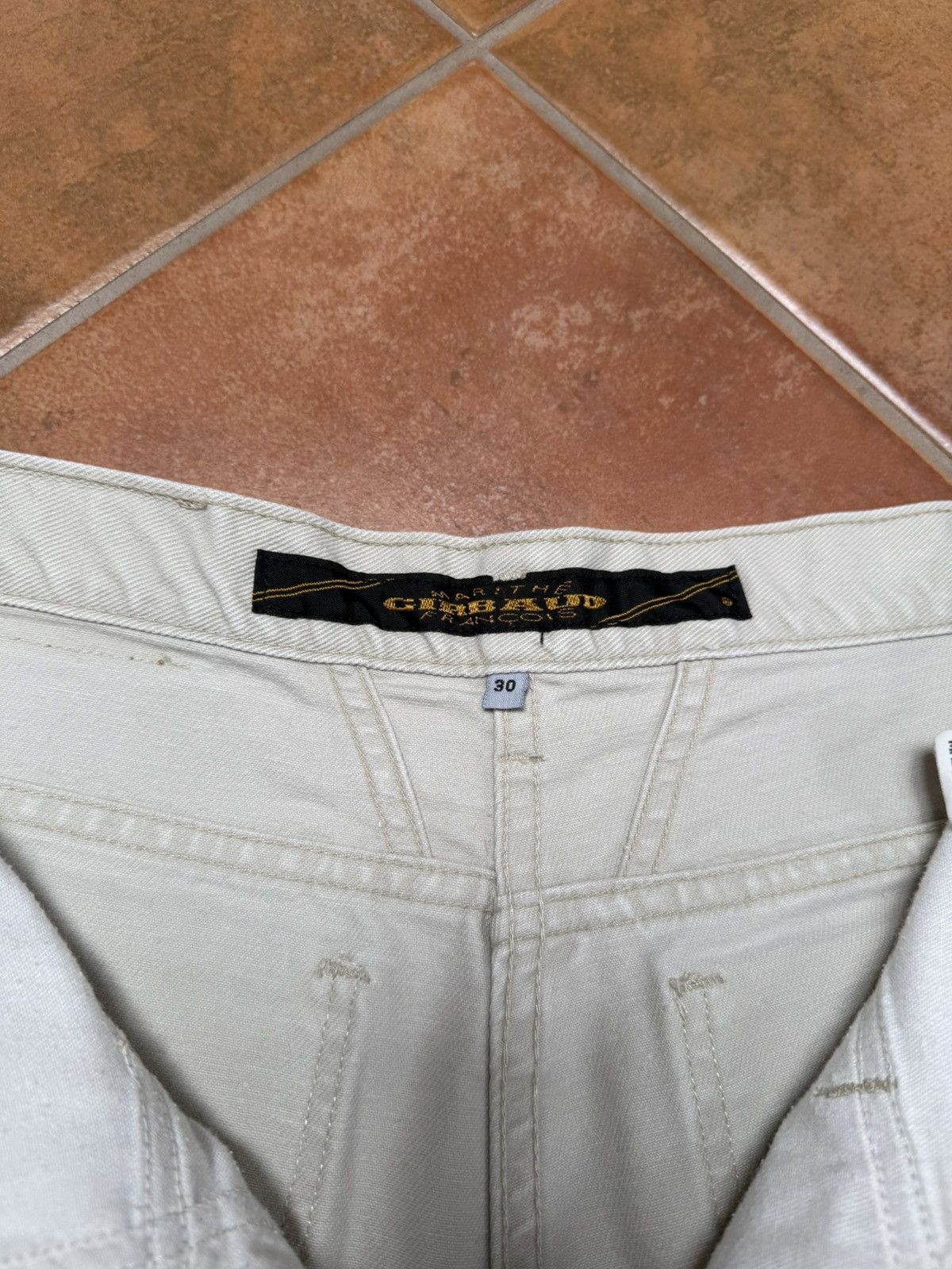 Marithe + Francois Girbaud Vintage Cream Stone Washed Girbaud Denim Pants Size US 30 / EU 46 - 9 Thumbnail