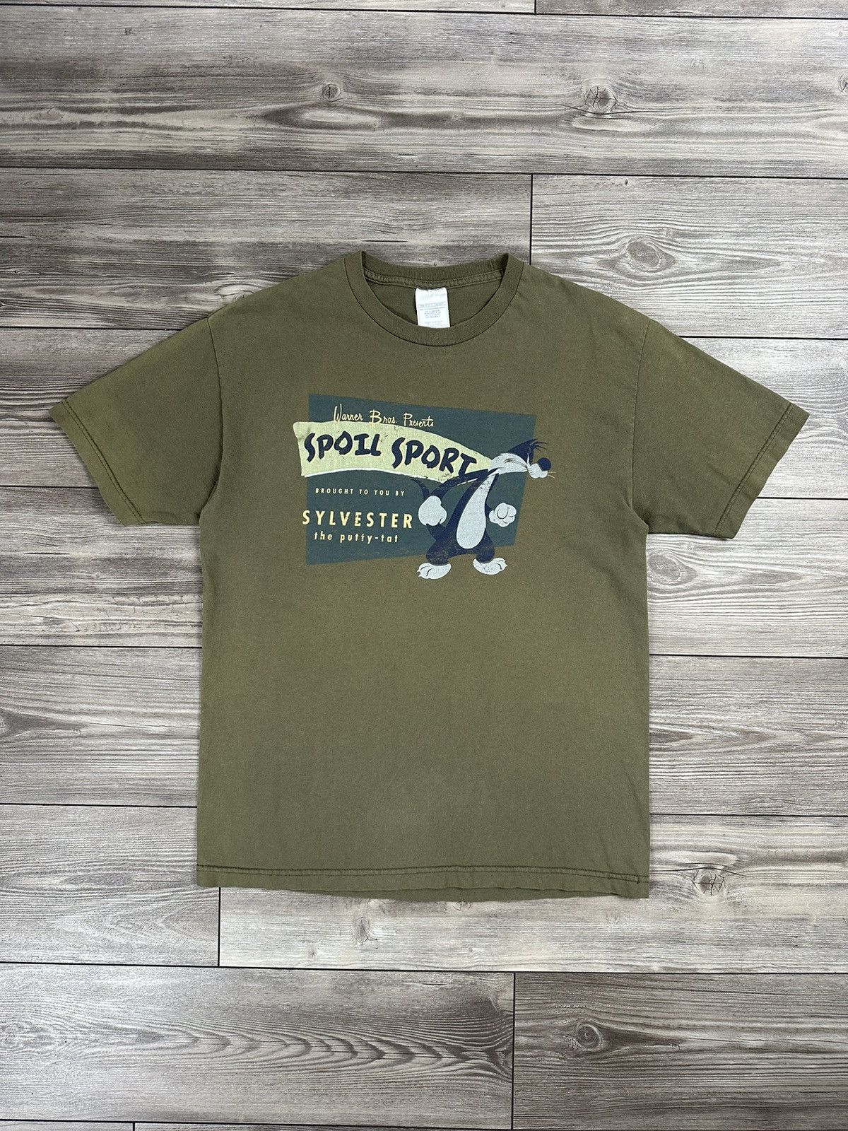Vintage × Warner Bros Y2K Looney Tunes Sylvester Spoil Sport T Shirt Size US L / EU 52-54 / 3 - 1 Thumbnail