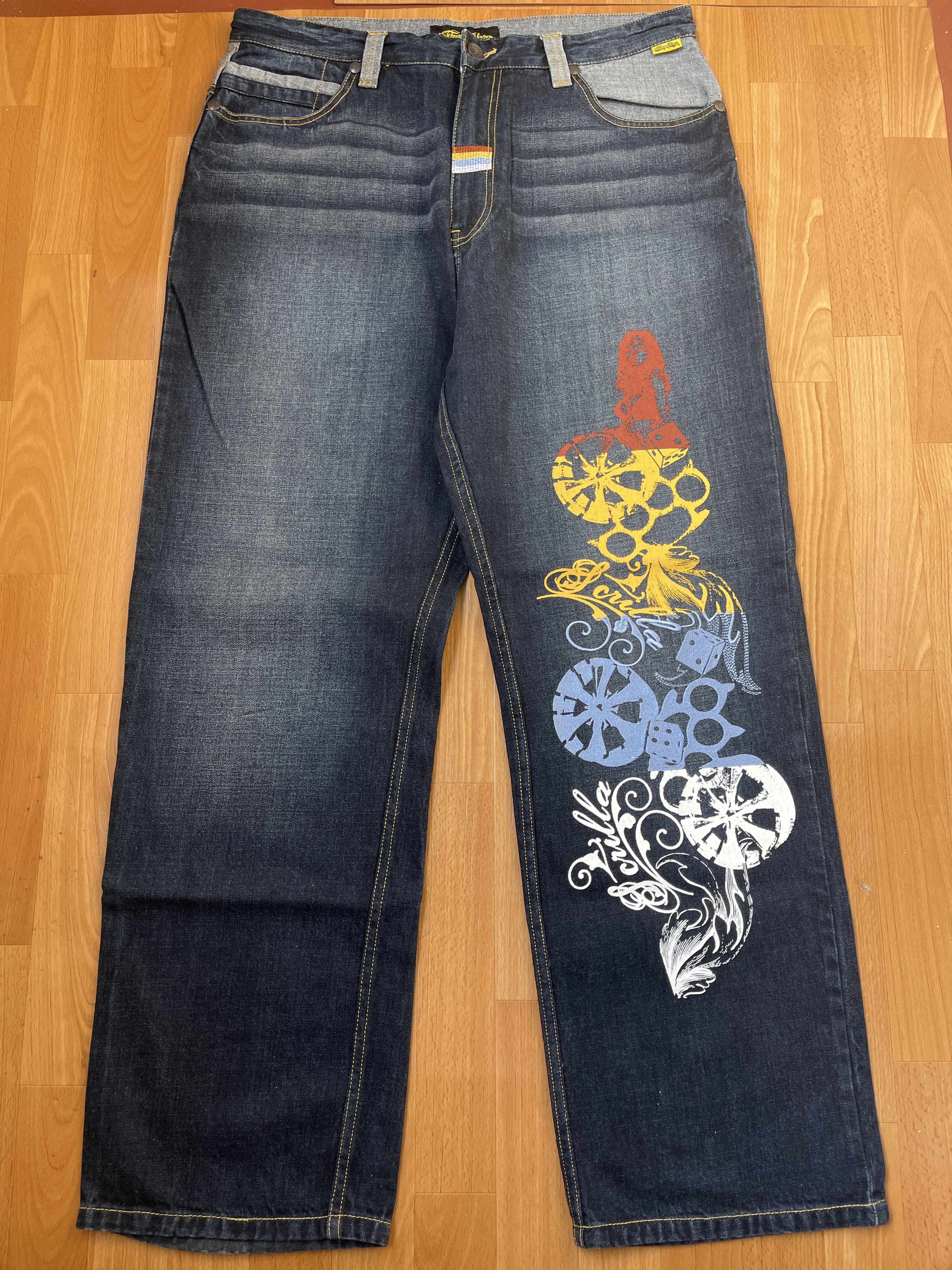 Wu-Tang Clan Johnny Blaze jeans, Wu Wear, vintage hip hop baggy, 90s 38 Size US 38 / EU 54 - 2 Thumbnail