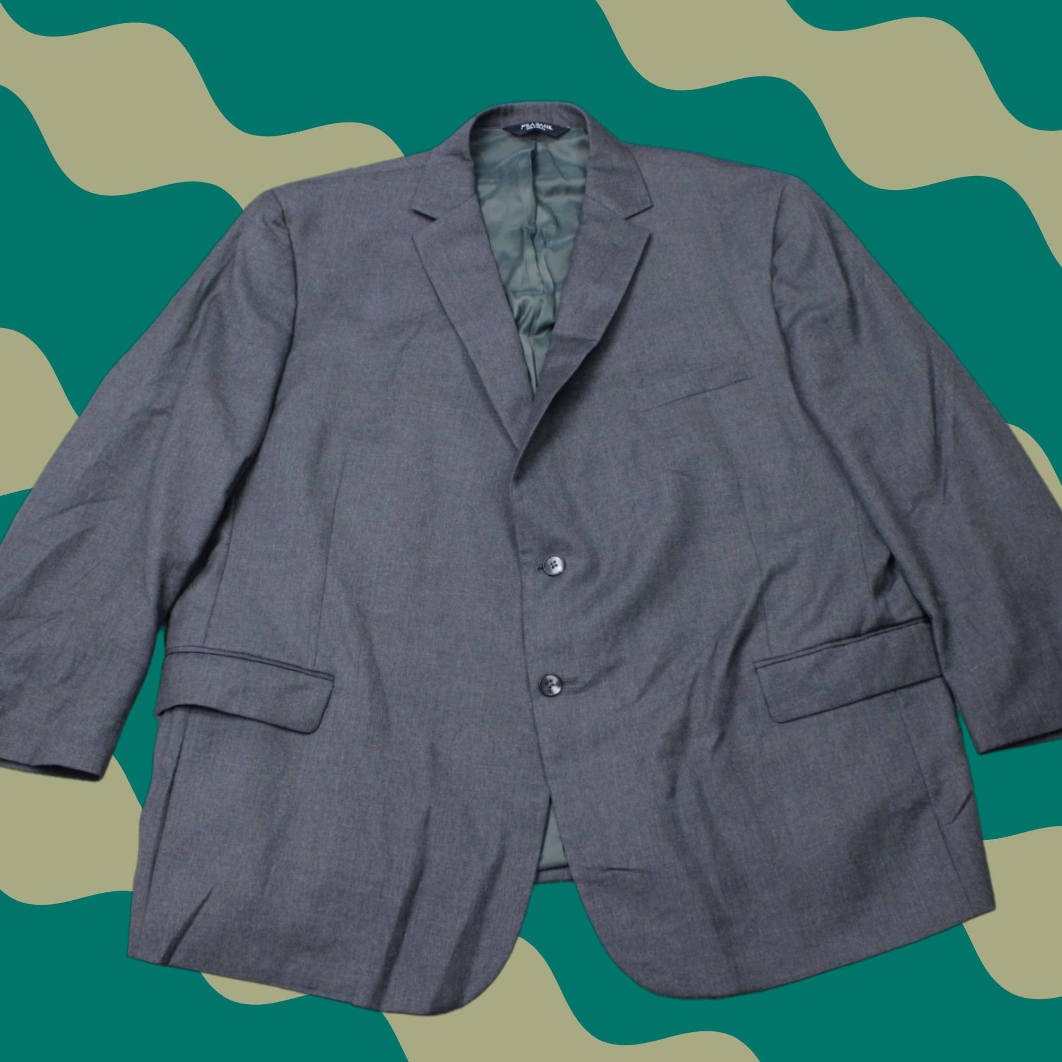 Jos. A. Bank Jos. A. Bank Blazer Mens 54 Regular Gray Wool Tweed 2 Button Notch Lapel 100% Wool Regular Fit Sports Jacket Boys Girls Mens? Size 54R - 1 Thumbnail