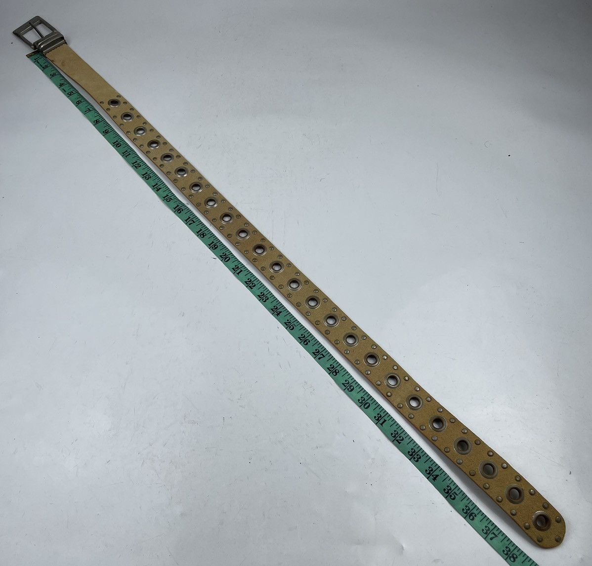 Japanese Brand studded belt tc27 Size 36 - 4 Thumbnail