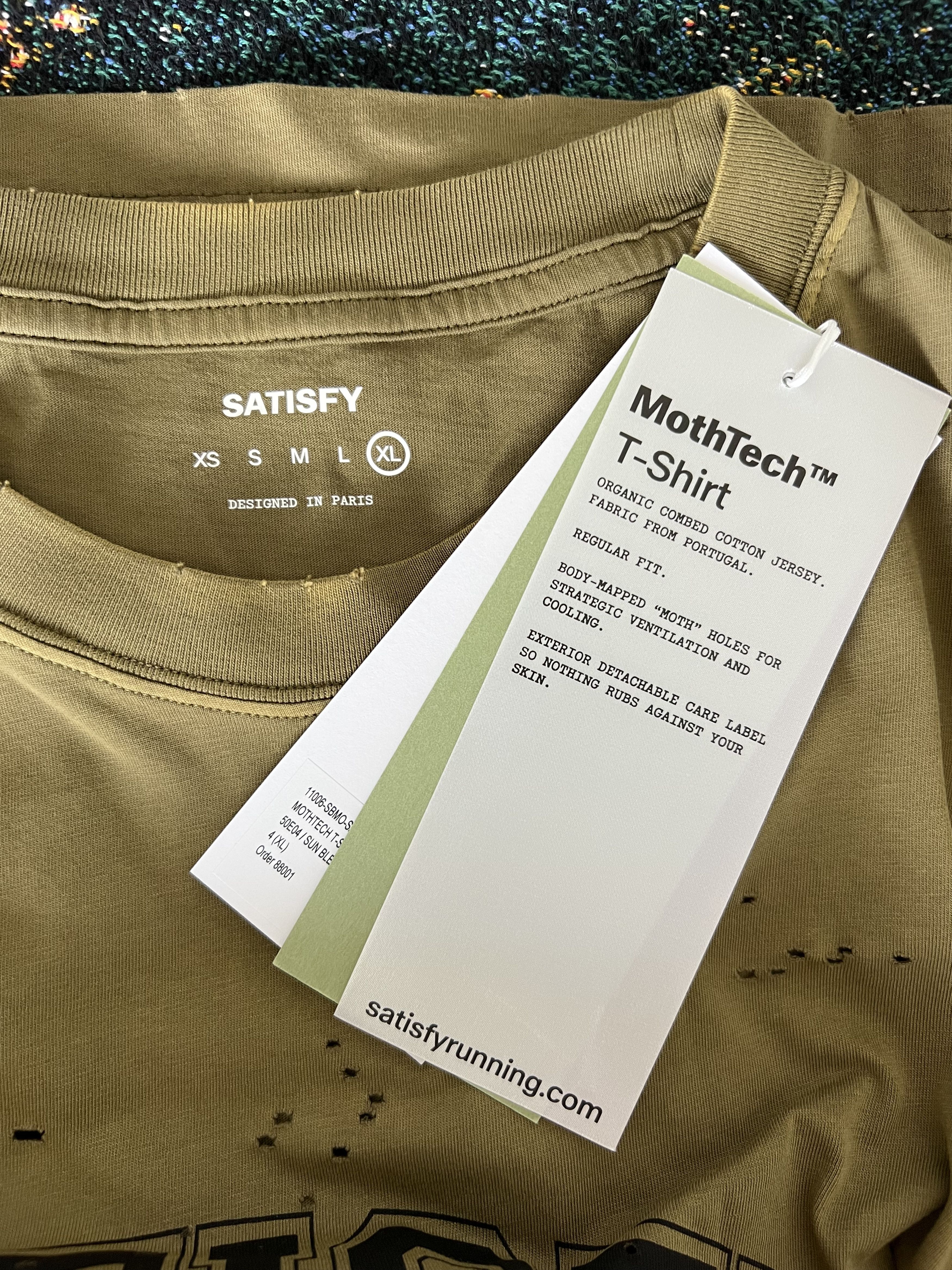 Satisfy Satisfy Running Equipment MothTech Tee in Military Olive Size US XL / EU 56 / 4 - 7 Thumbnail