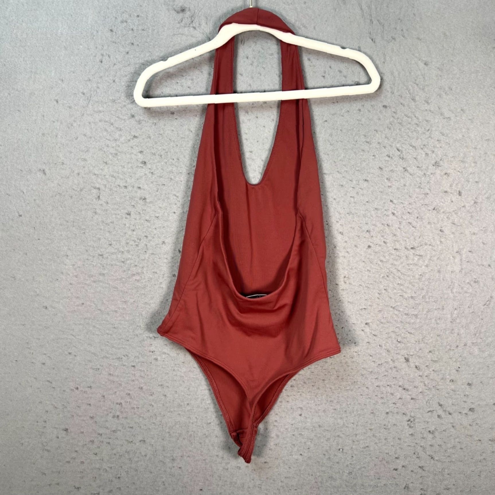 Vintage Babaton Womens Size Small Halter Neck Red Bodysuit Nylon Blend Size S / US 4 / IT 40 - 2 Thumbnail