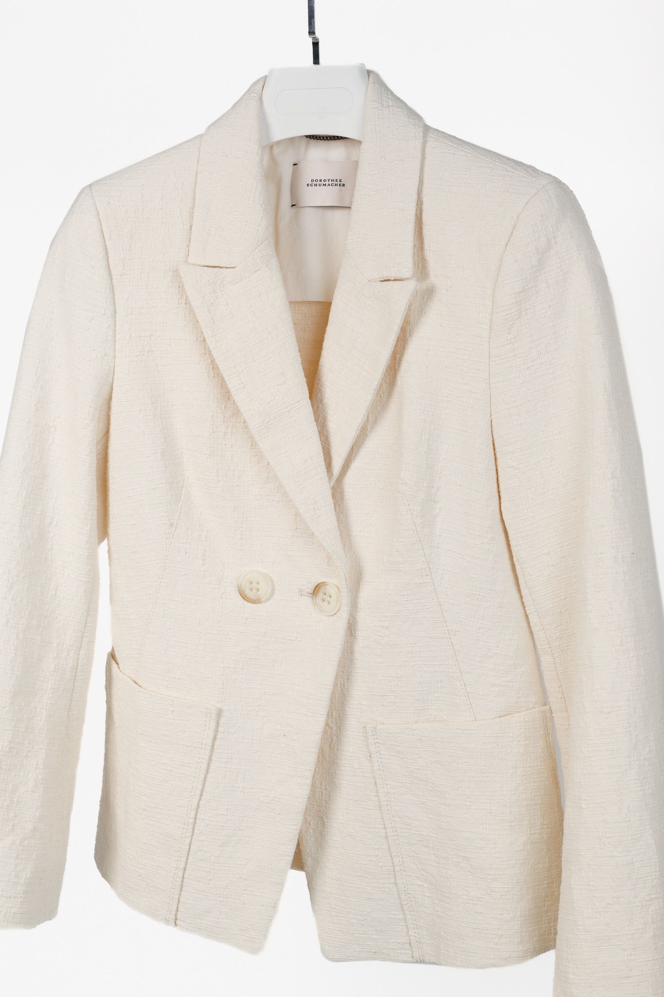 DOROTHEE SCHUMACHER Dorothee Schumacher Touch of Summer Cotton-Blend Blazer Size S / US 4 / IT 40 - 3 Thumbnail