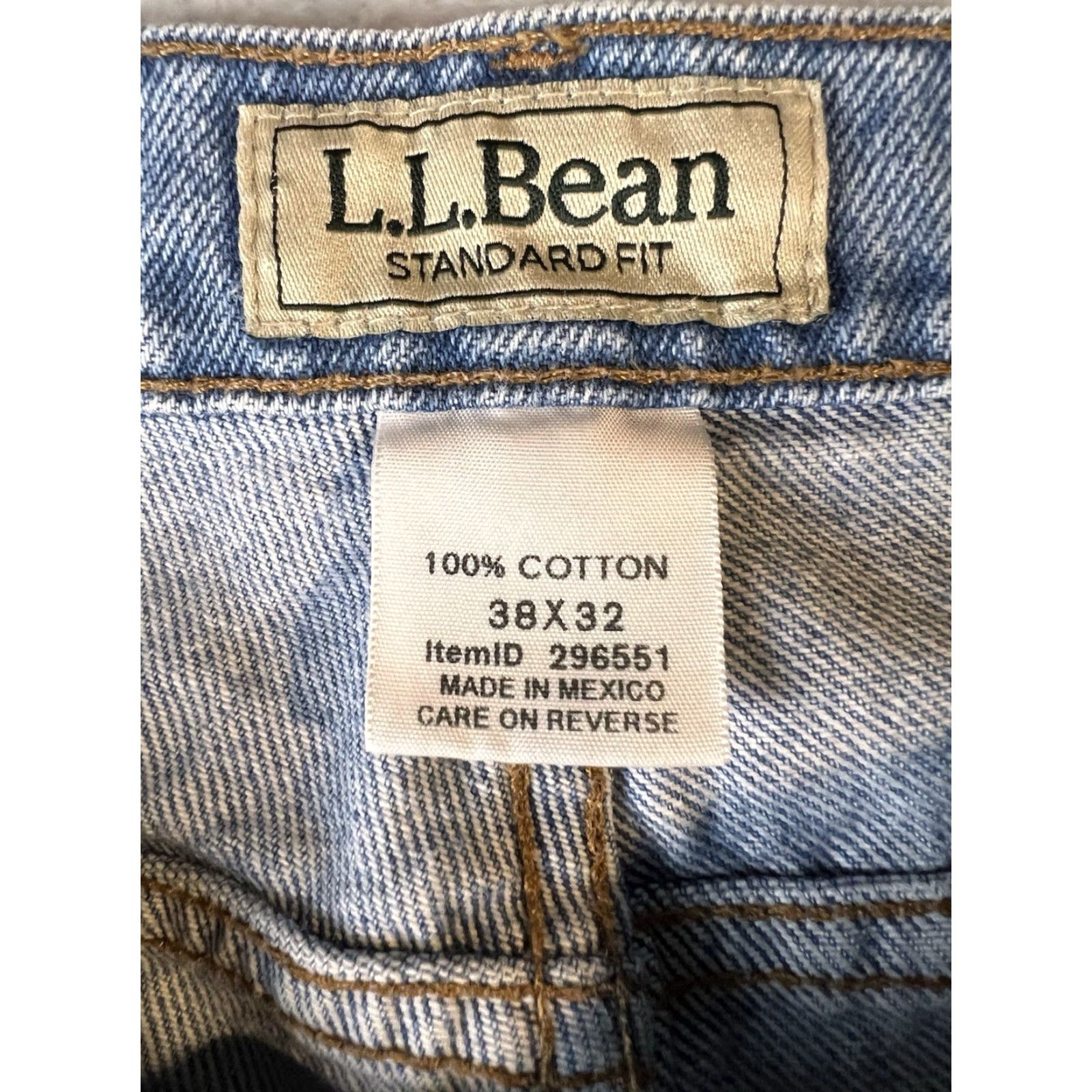 Vintage LL Bean Jeans Mens 38x32 Blue Stretch Denim Regular Fit 5-Pocket USA 90s Style MENS Size US 38 / EU 54 - 6 Thumbnail