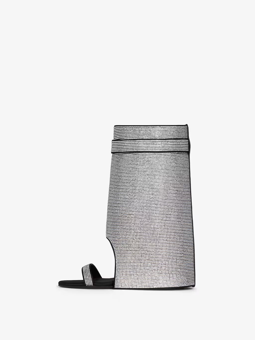 Givenchy o1w1db10525 Shark Lock Ankle Sandals in Silver Size US 7 / IT 37 - 3 Thumbnail