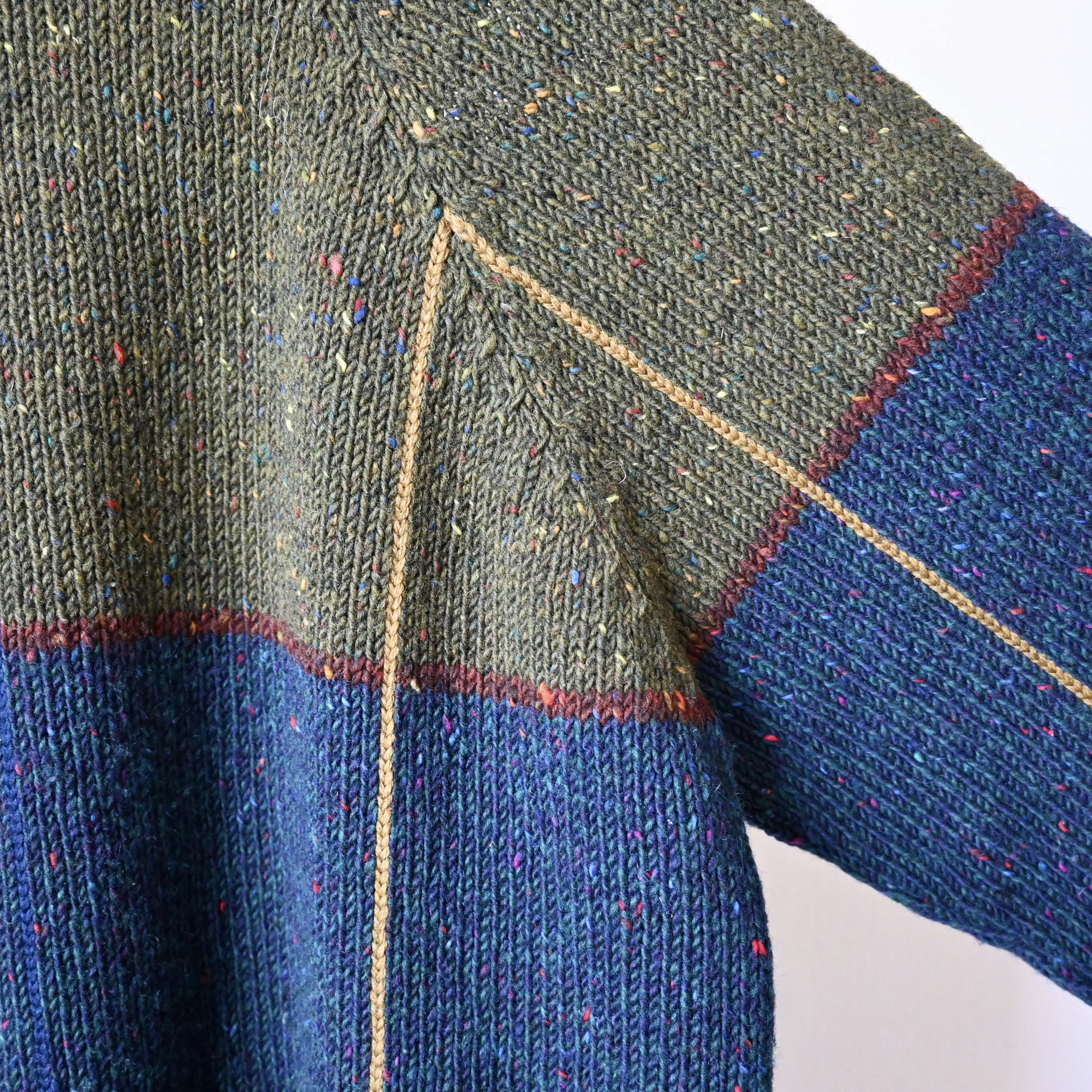 Lands' End Vintage 1990s LAND'S END panel knit sweater, made in Ireland Size US M / EU 48-50 / 2 - 10 Thumbnail