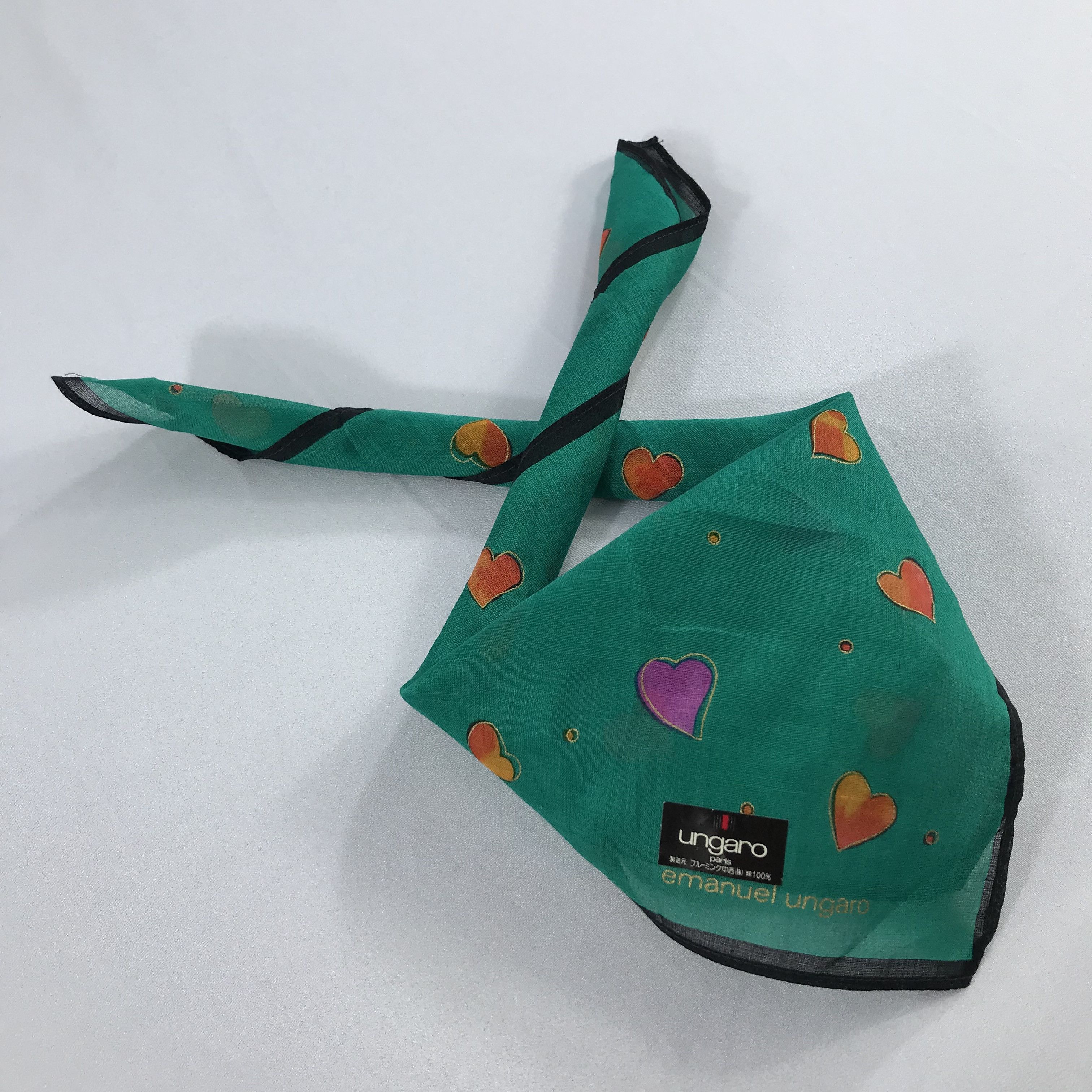 Emanuel Ungaro × Vintage Ungaro Bandana / Handkerchief / Neckerchief - S2270 Size ONE SIZE - 4 Thumbnail
