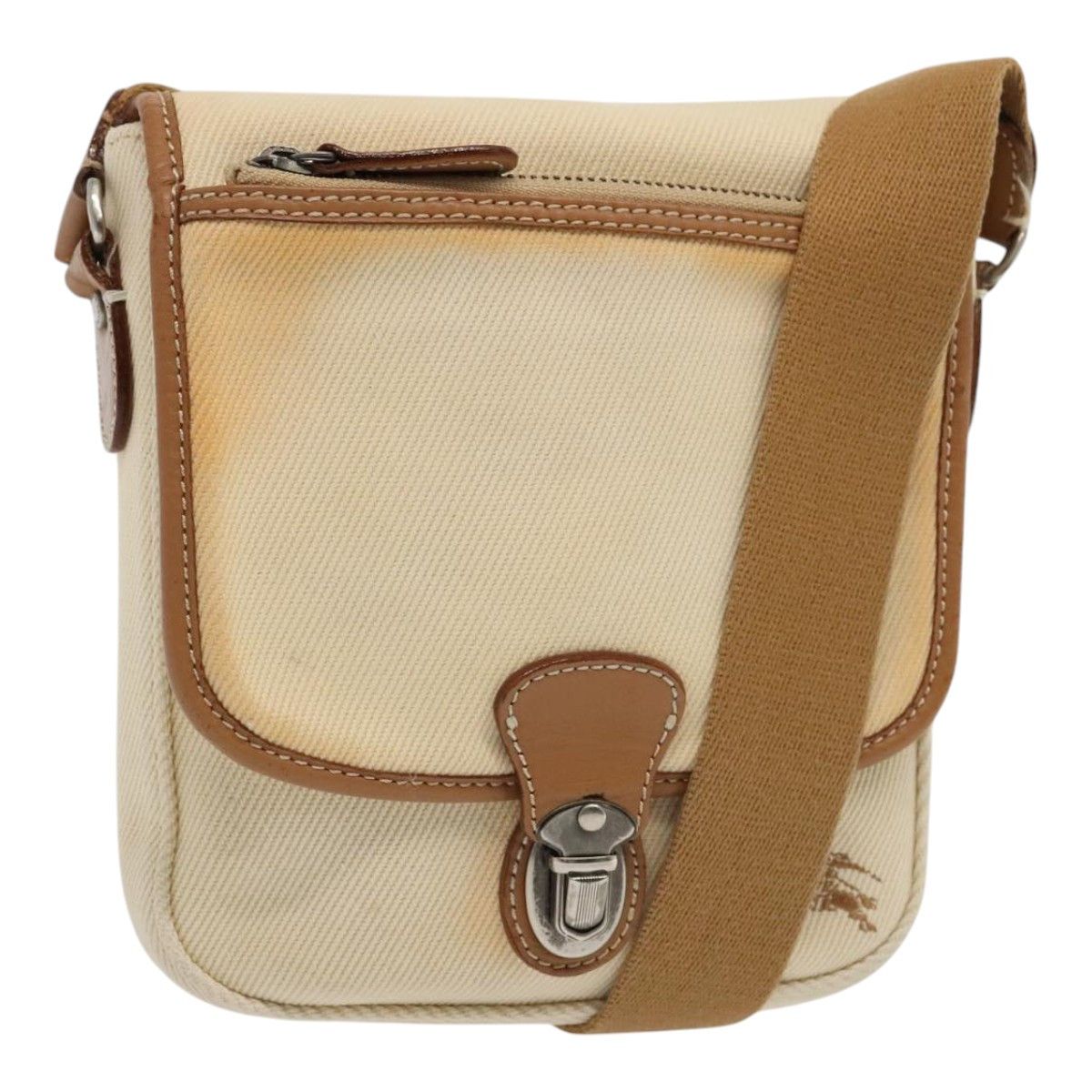 Beige Canvas Shoulder Bag (Pre-Owned)