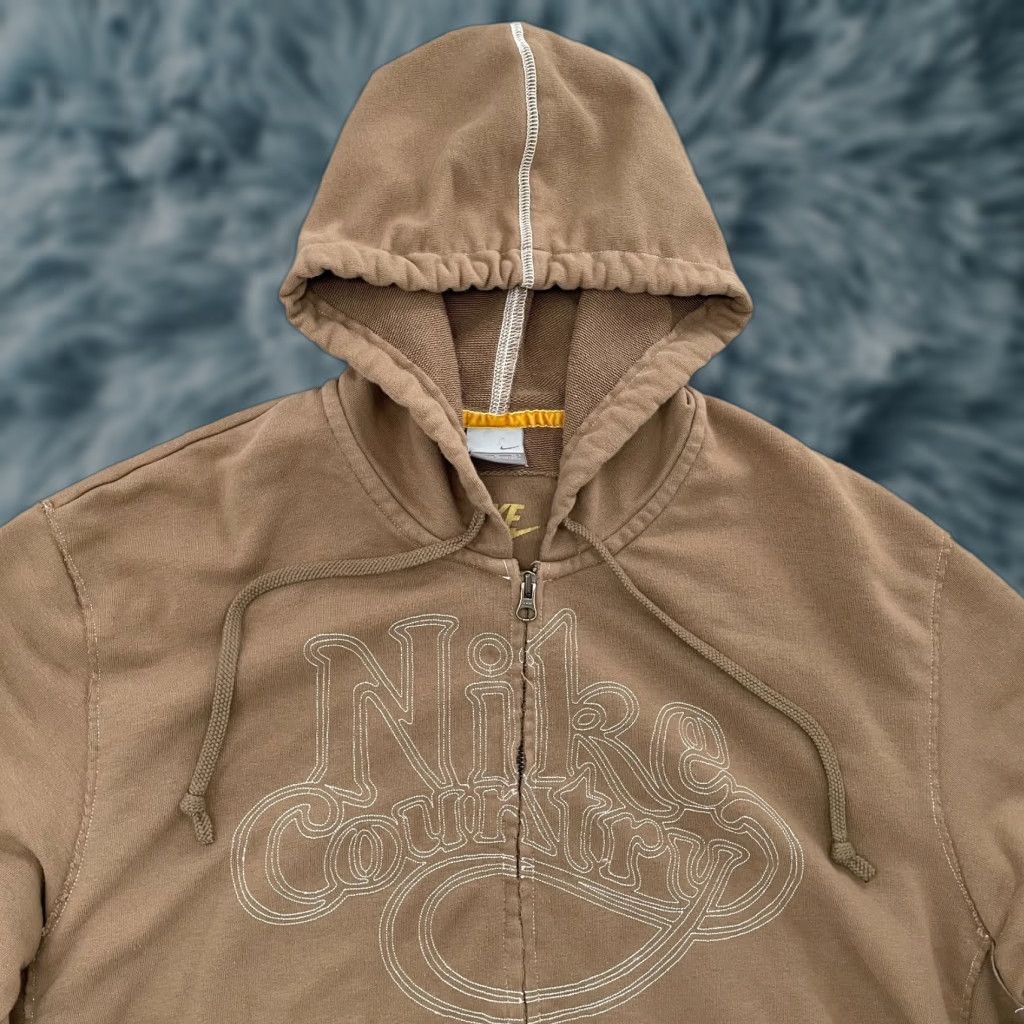 Nike VINTAGE Nike Country Jacket Womens XL Brown Full Zip Hoodie Ladies XL Jacket - Nike Hoodie - Brown - Full Zip - Pockets - Regular - Women Size XL / US 12-14 / IT 48-50 - 1 Thumbnail