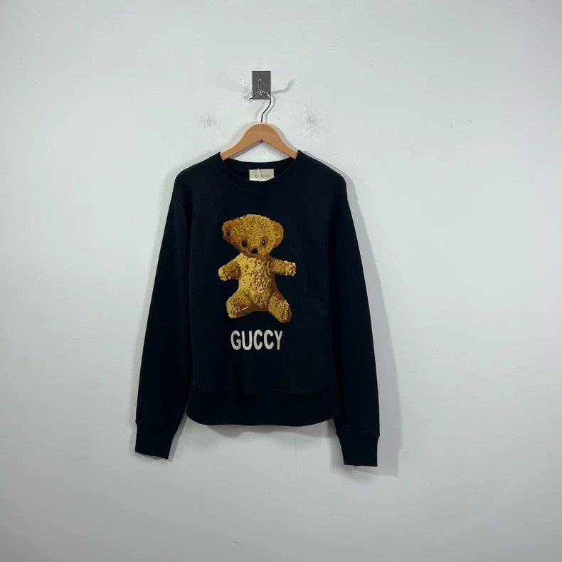 Gucci Gucci Black popular bear logo round-neck sweatshirt 2502-Ne Size US S / EU 44-46 / 1 - 1 Thumbnail