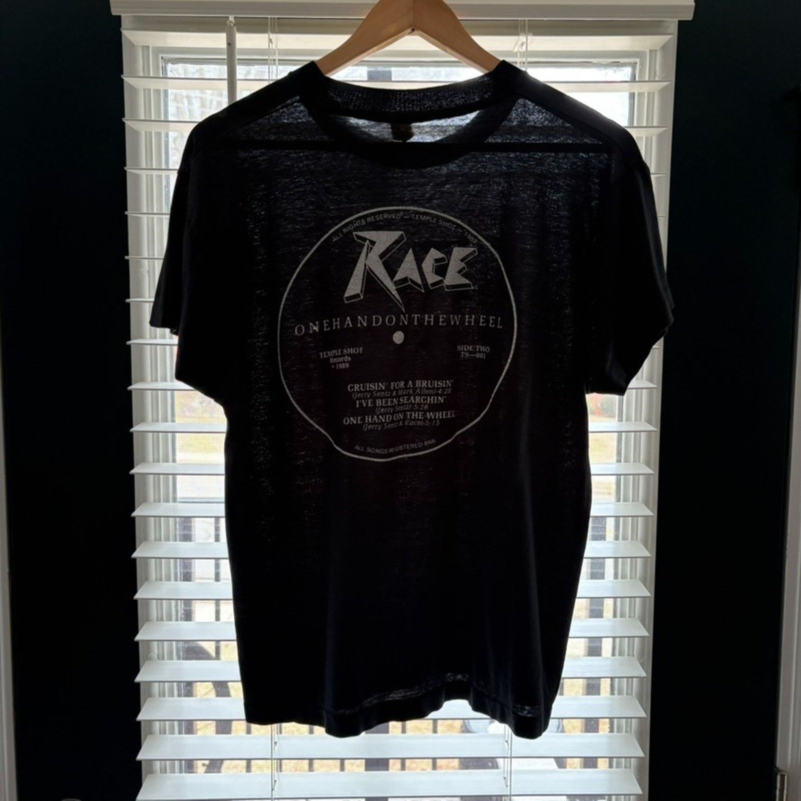Vintage Vintage Paper Thin Burnout T-Shirt Men's Size L Black THIN Size US L / EU 52-54 / 3 - 8 Thumbnail