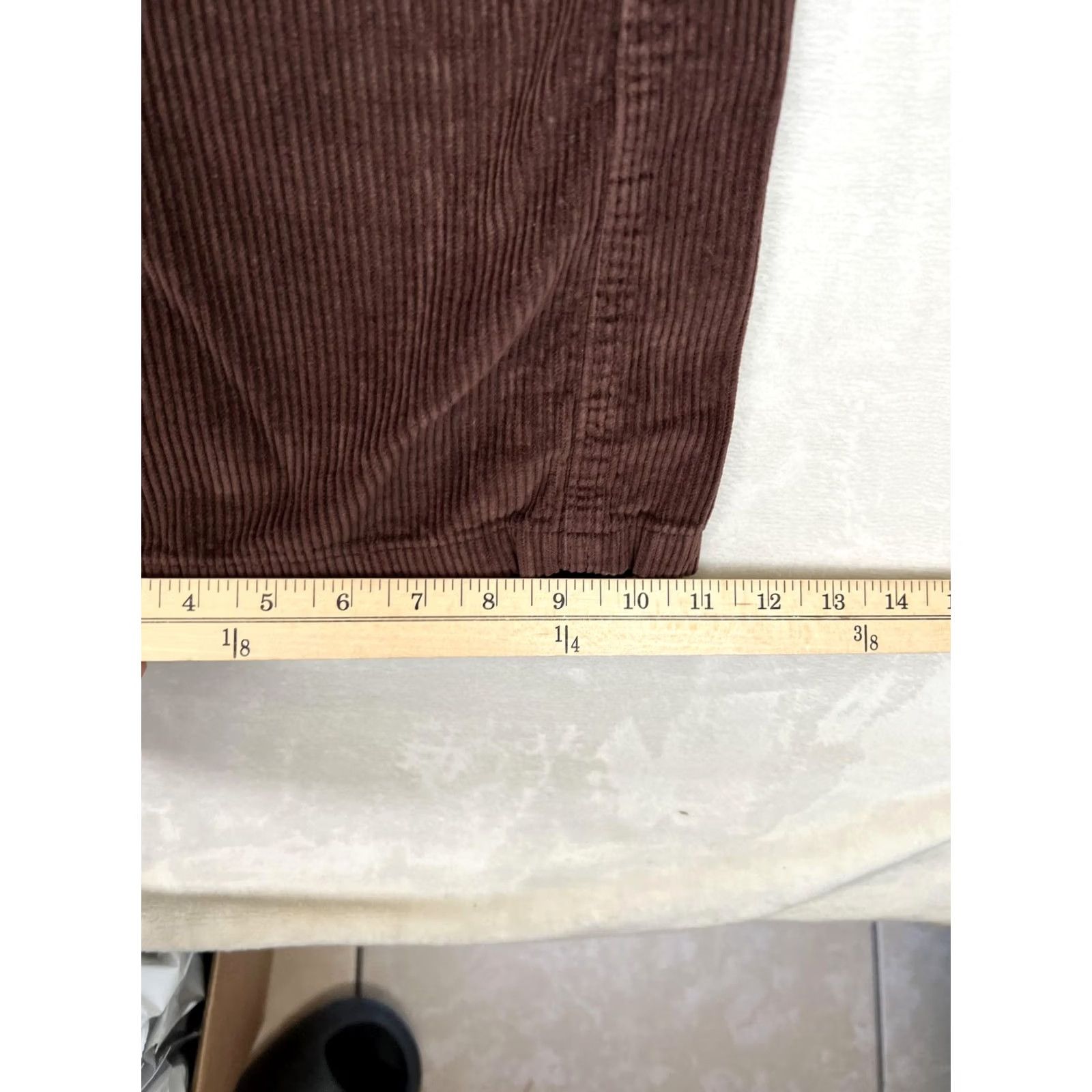 Cotton On Cotton On Jeans Womens Wide-Leg Cargo Corduroy Brown Dark Wash 8 Baggy 5-Pocket Zipper Button Inseam 30 in Size 30" / US 8 / IT 44 - 3 Thumbnail
