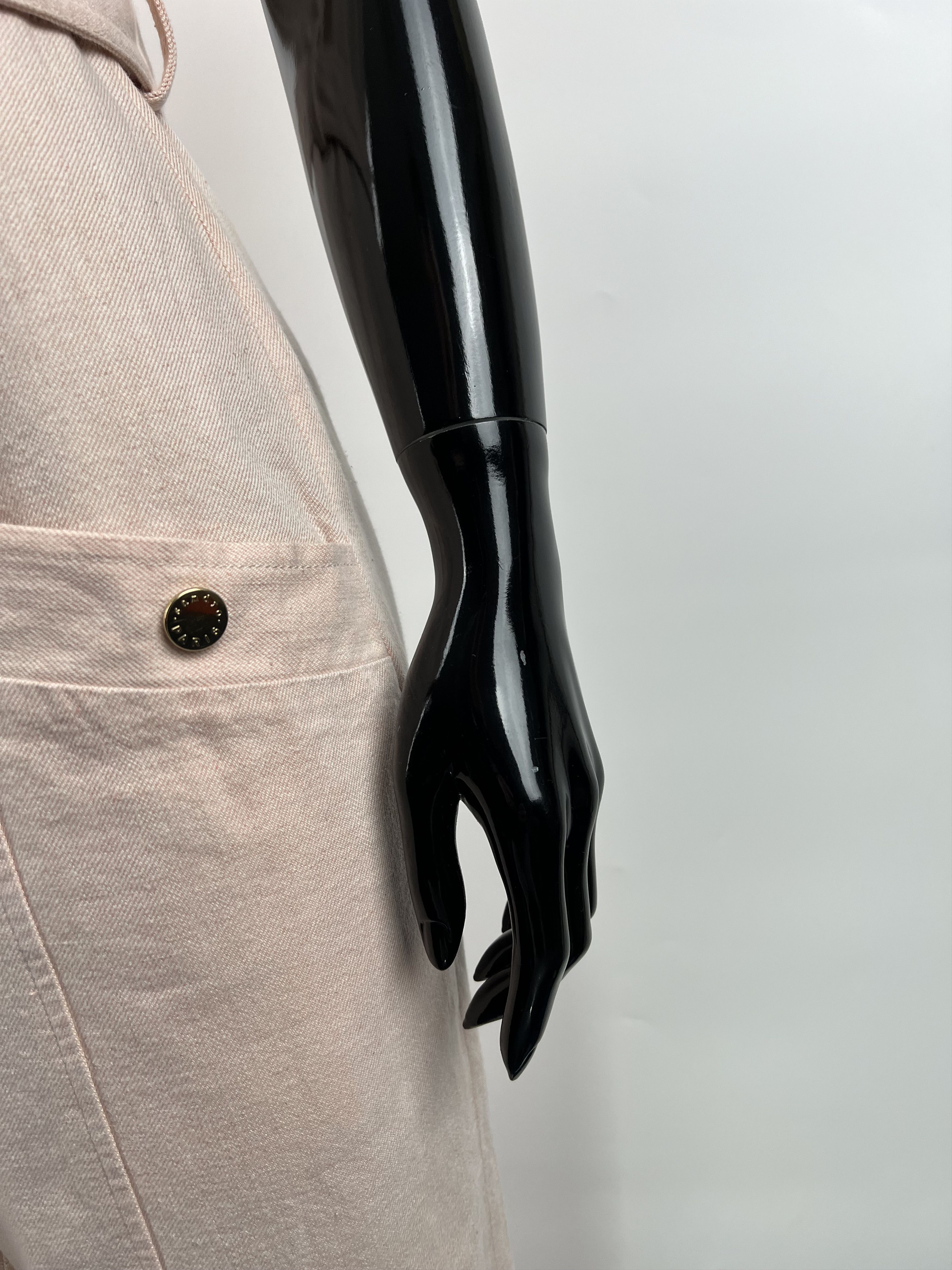 Sandro Sandro Light Pink Cotton Linen Belted Jumpsuit Size 36 Size 27" / US 4 / IT 40 - 11 Thumbnail