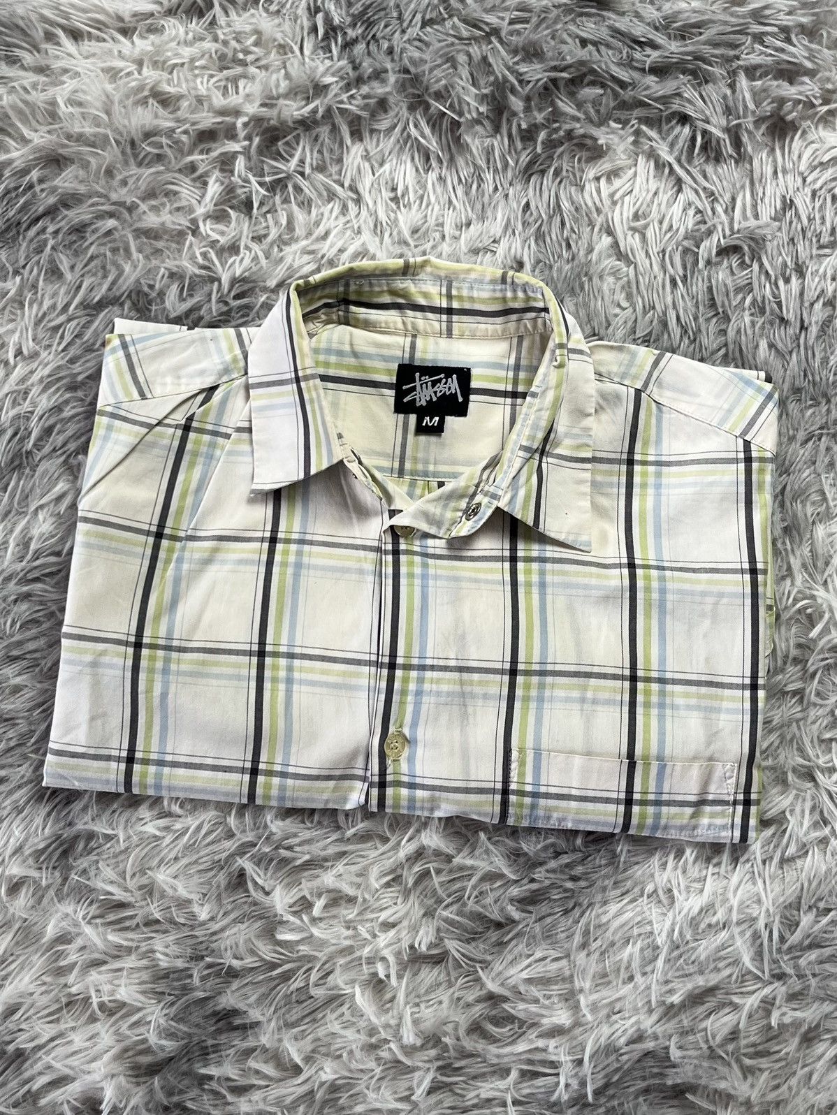 Stussy Vintage 90s Stussy Botton Shirt Size US M / EU 48-50 / 2 - 1 Thumbnail