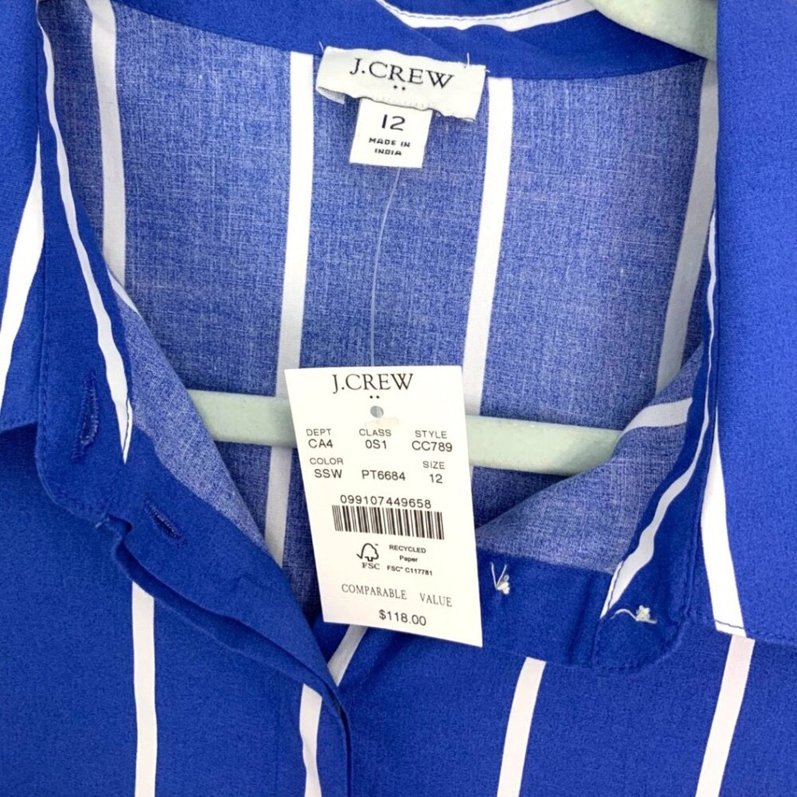 J.Crew J. Crew Factory Short Sleeve Tie Waist Dress Sz 12 NWT $118 Size XL / US 12-14 / IT 48-50 - 3 Thumbnail