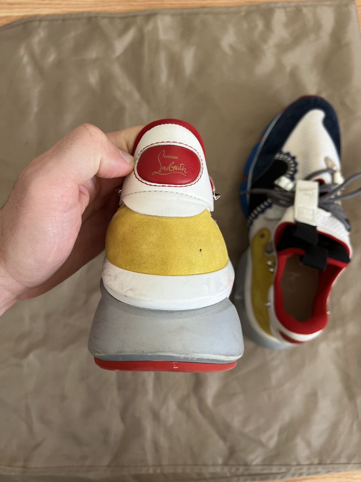 Christian Louboutin Christian Louboutin Red Runner 'Yellow Black Blue' size 42 Size US 9 / EU 42 - 6 Thumbnail