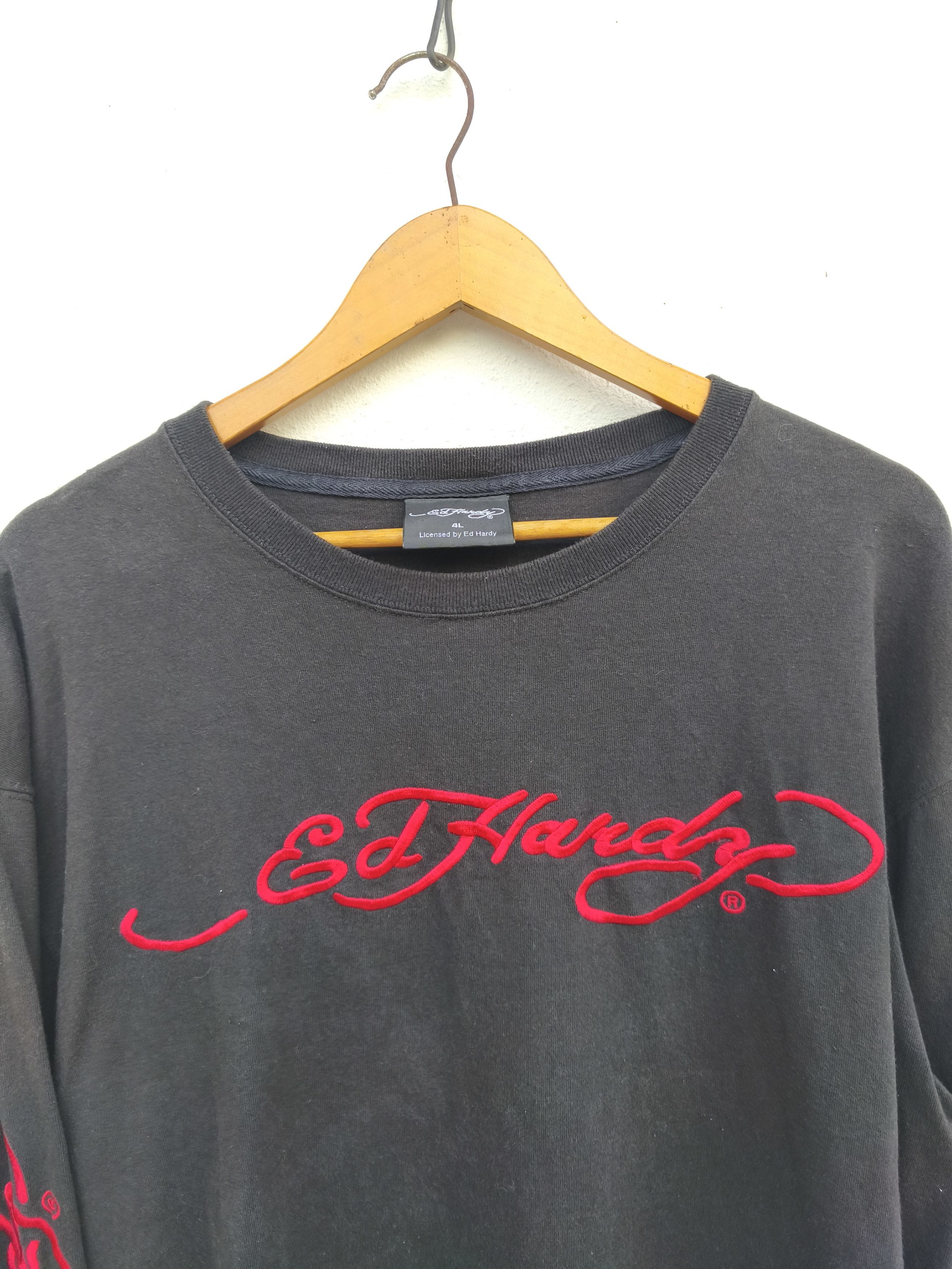 Ed Hardy 🔥 Ed Hardy t shirt long sleeve skulls Christian Audigier Size US XL / EU 56 / 4 - 6 Thumbnail