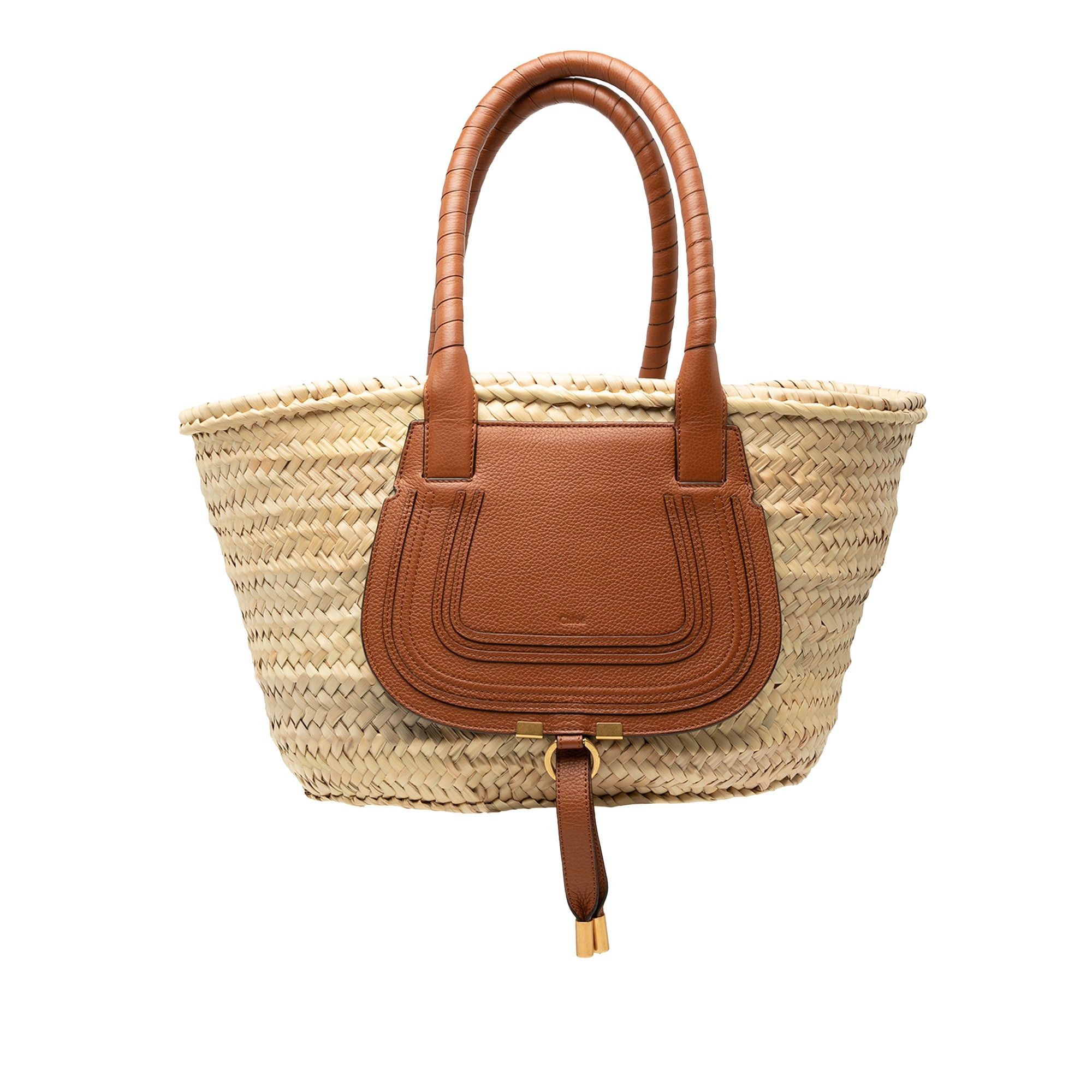 Chloe Medium Raffia Marcie Basket Tote Size ONE SIZE - 1 Thumbnail