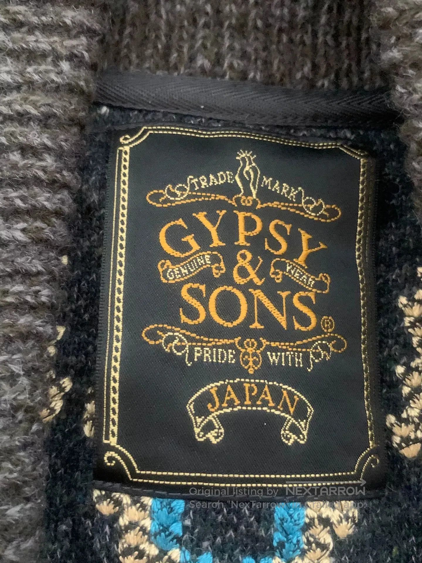&SONS stylish gypsy sons navy patterned vest. Size US L / EU 52-54 / 3 - 5 Thumbnail